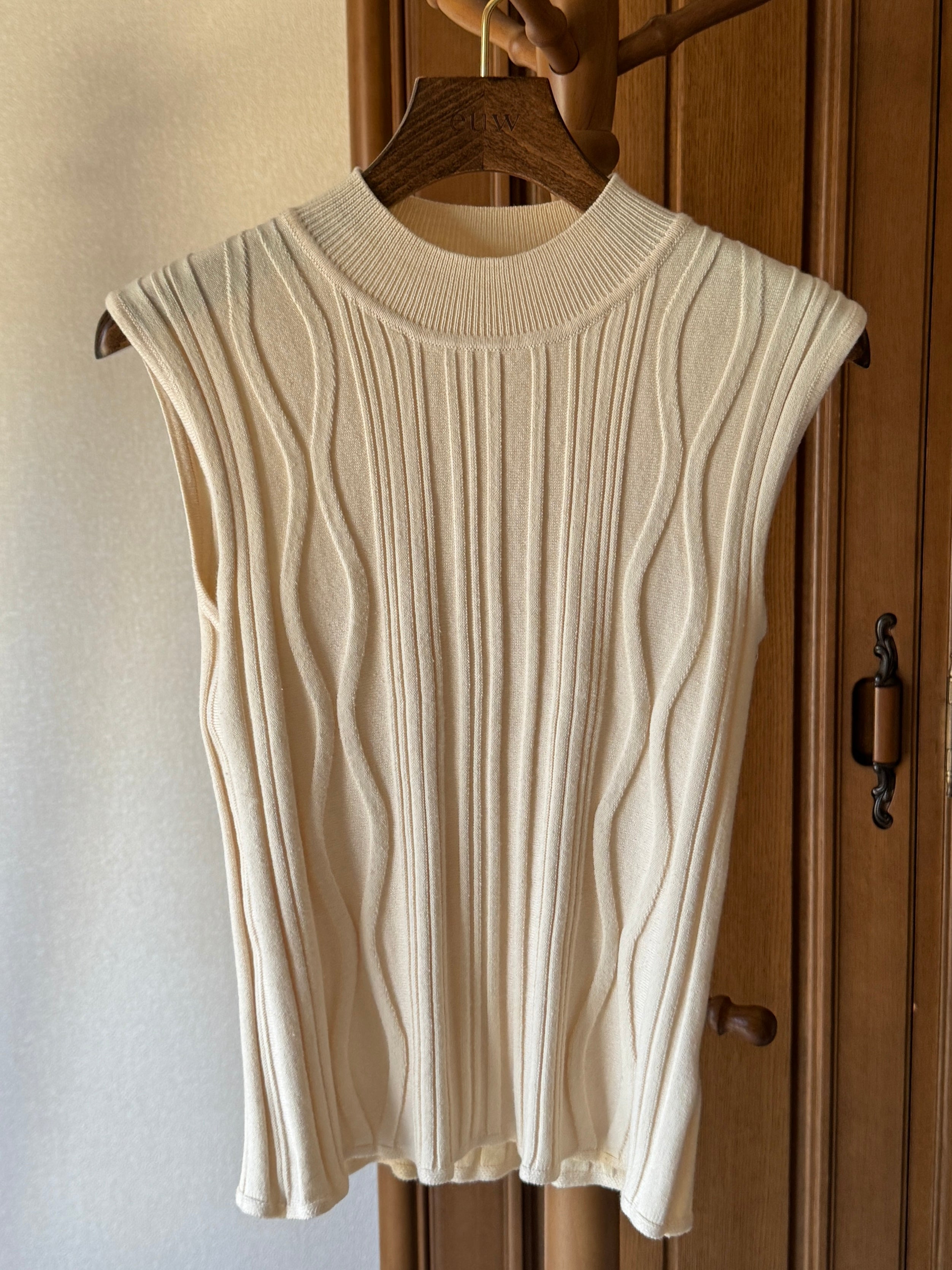 nuance knit tank-top / ivory