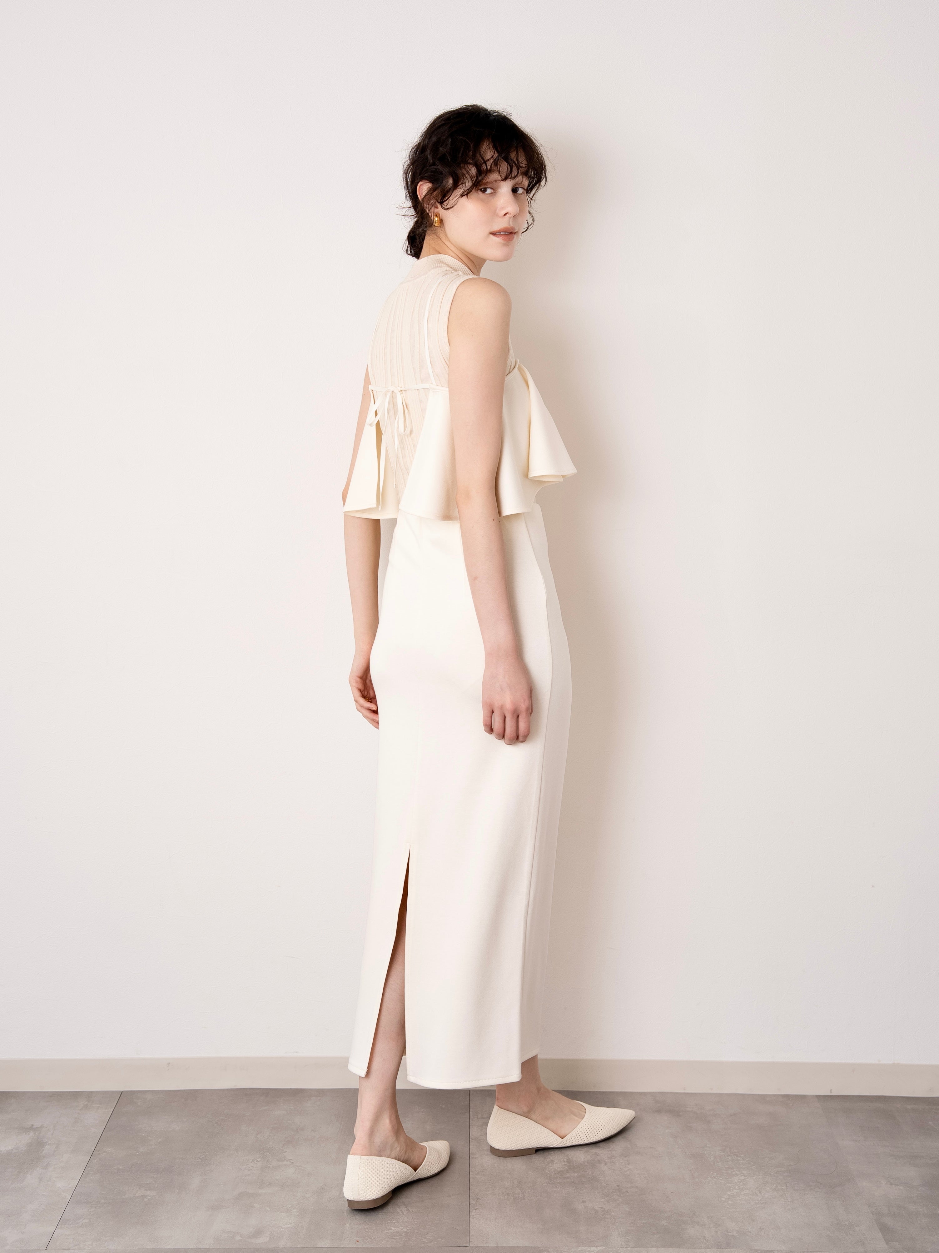 bustier set pencil skirt / ivory