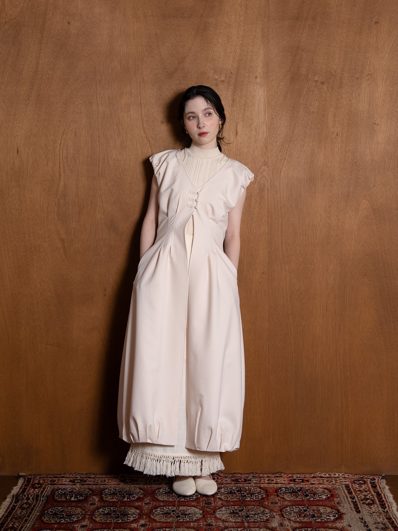 balloon loop gilet / beige