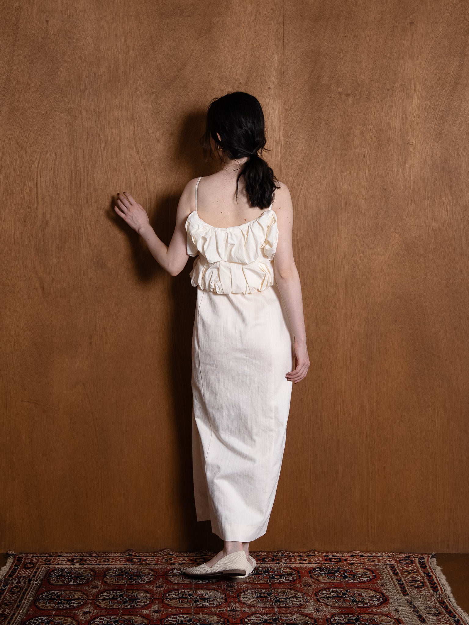 cotton swell cami one-piece / ivory