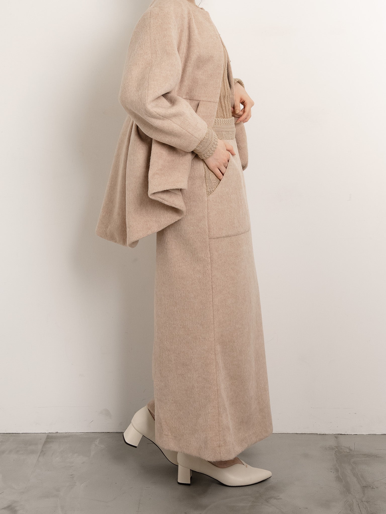 layered knit skirt