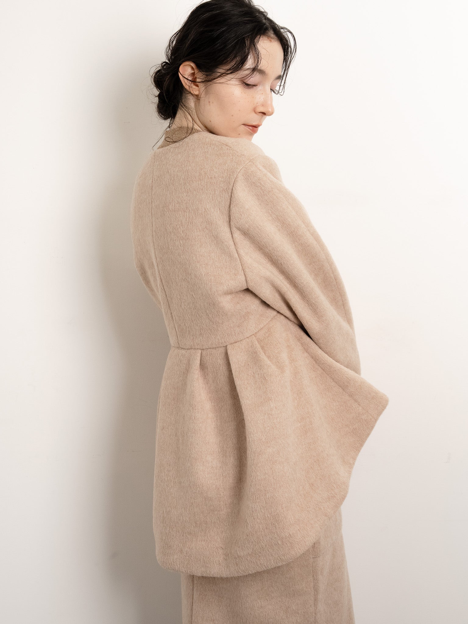 layered knit jacket