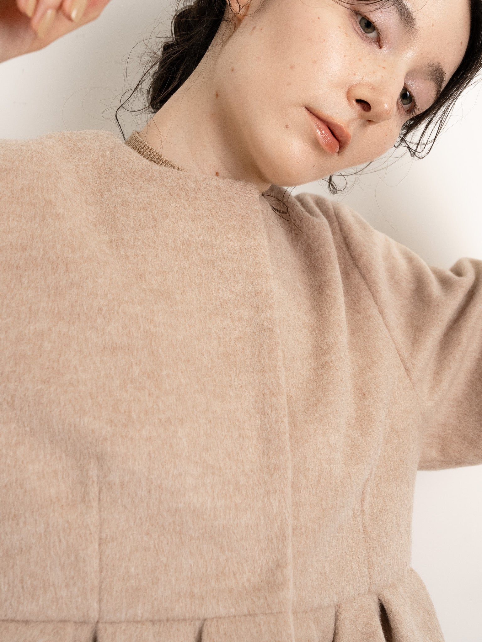 layered knit jacket