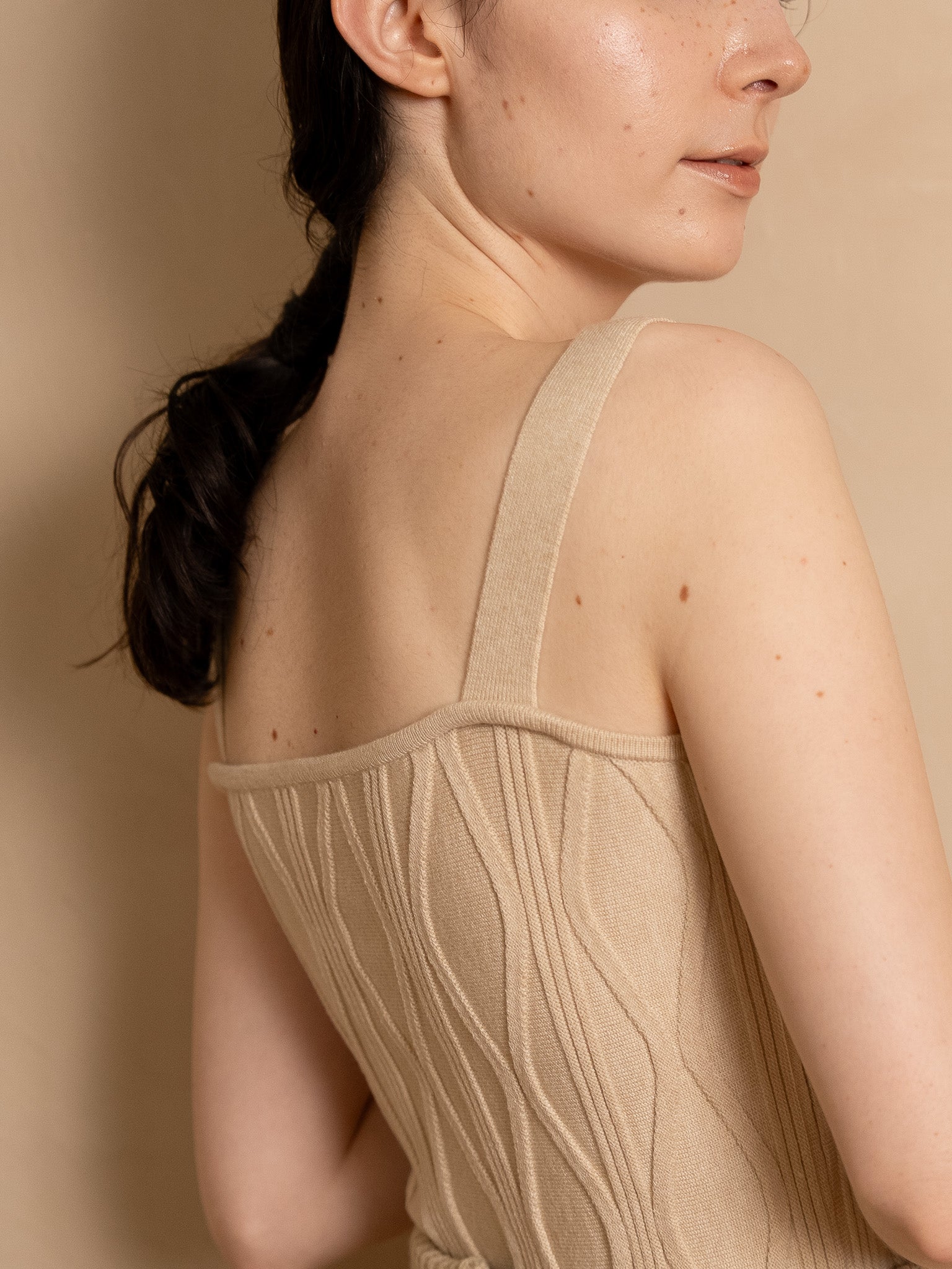 nuance square knit tank-top