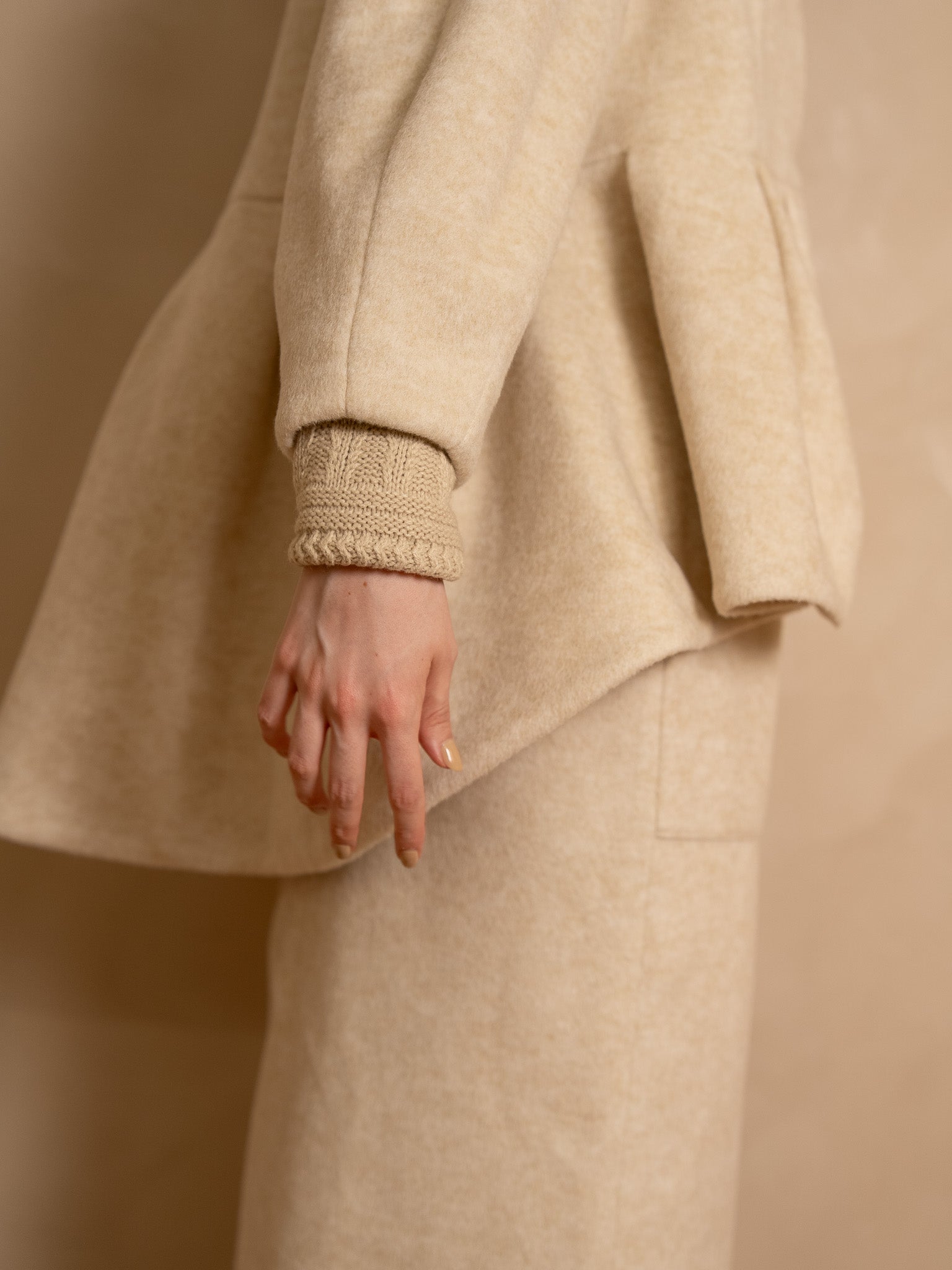 layered knit jacket