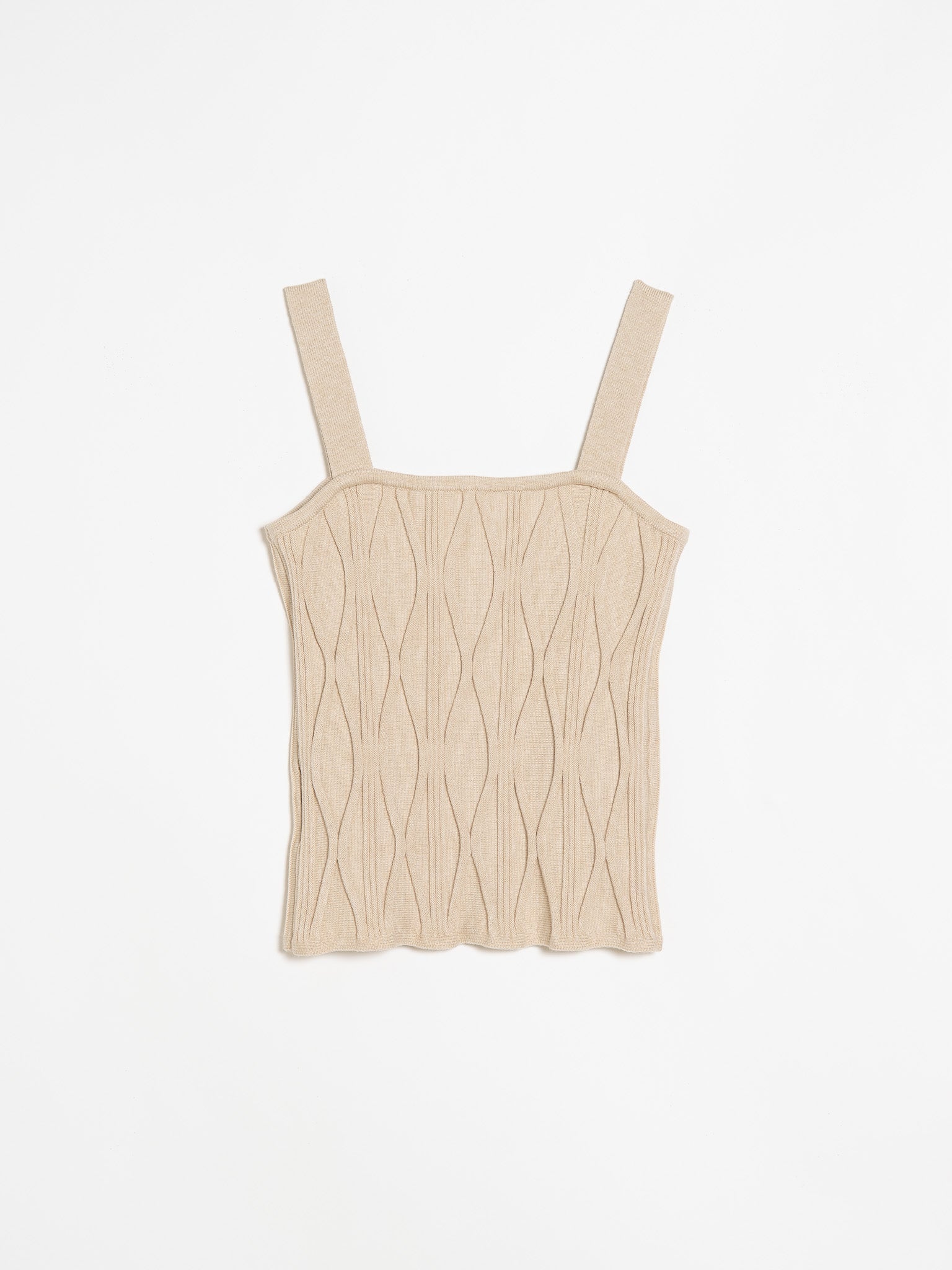 nuance square knit tank-top