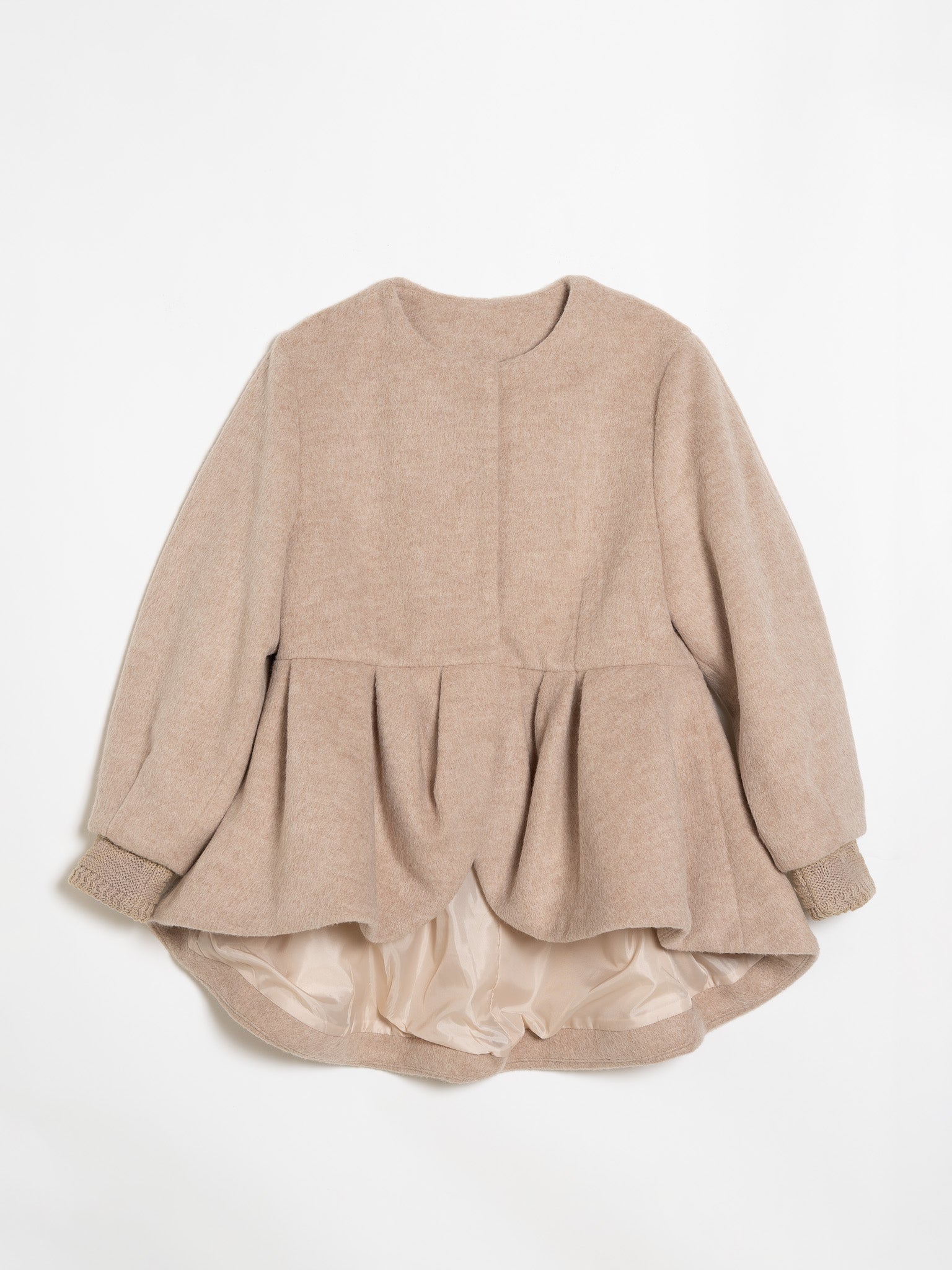 layered knit jacket