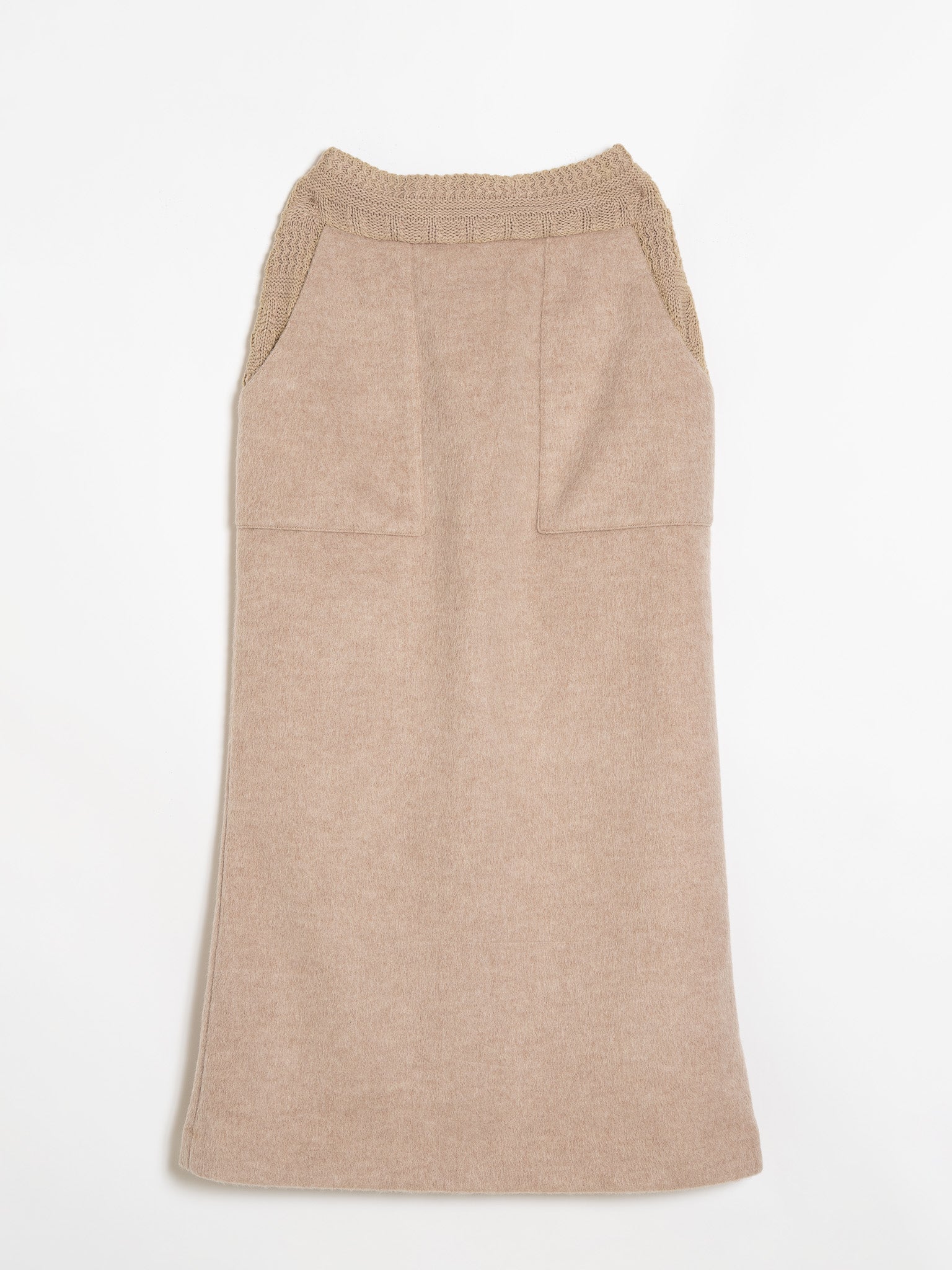 layered knit skirt
