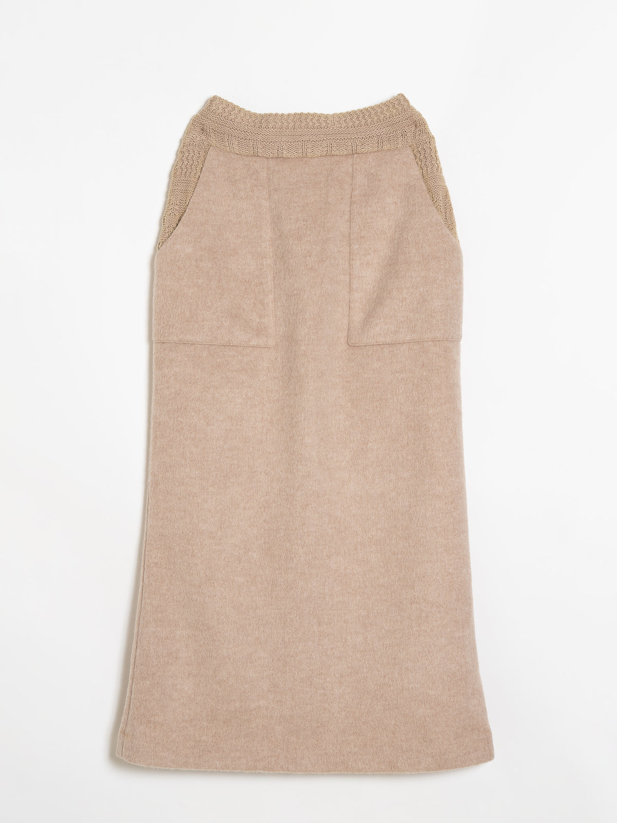 layered knit skirt