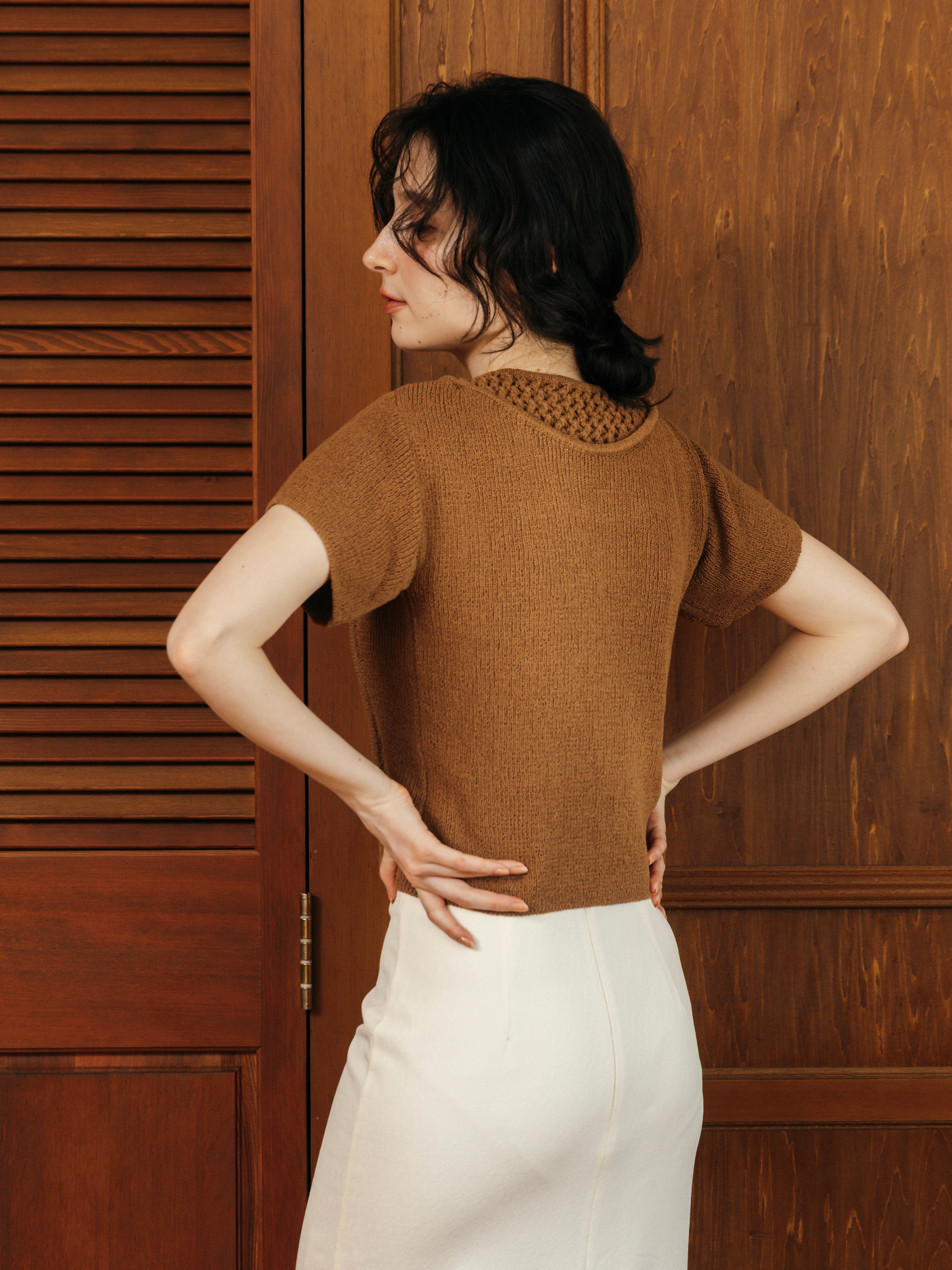Wave Design Knit Top