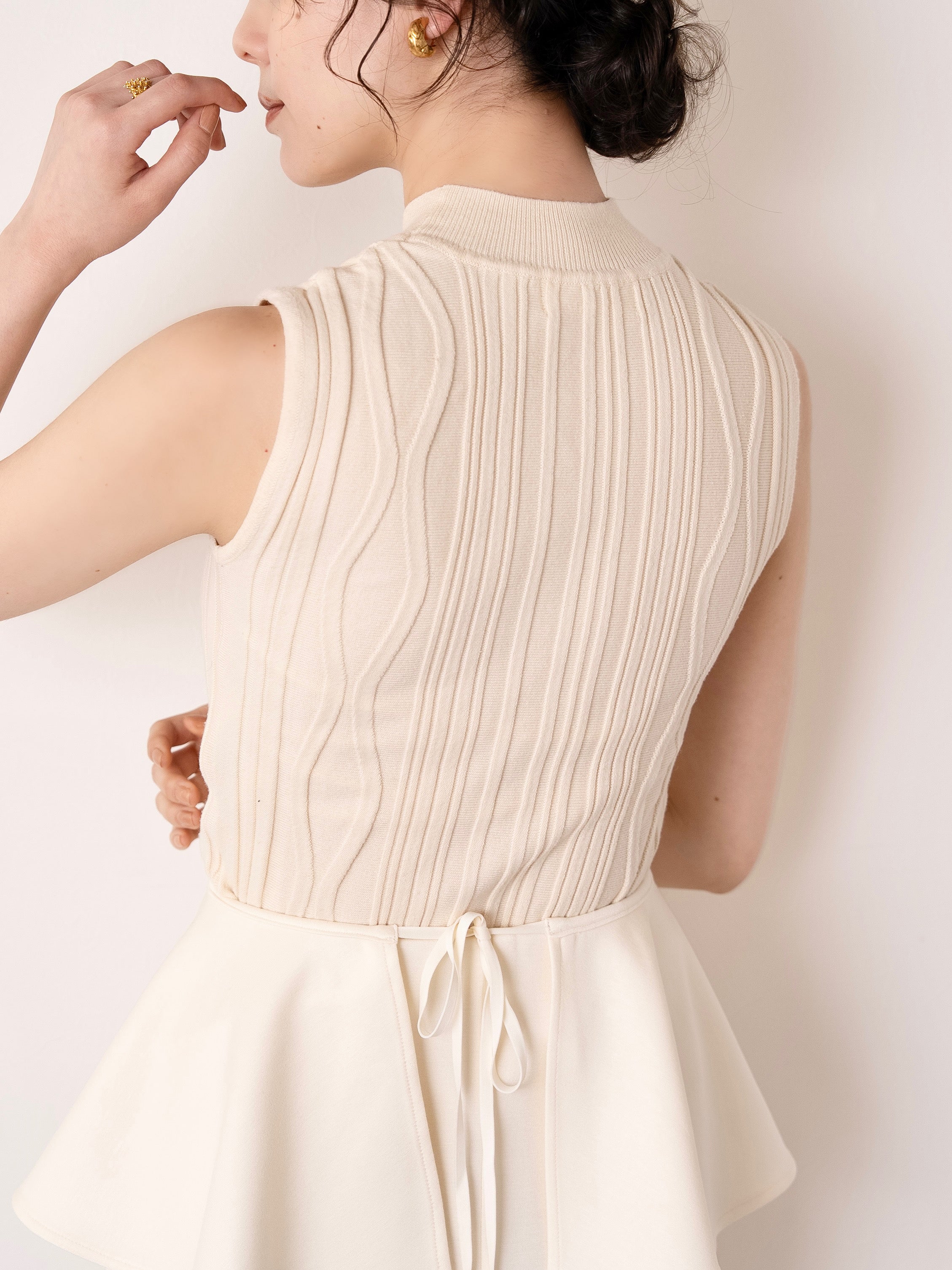 nuance knit tank-top / ivory