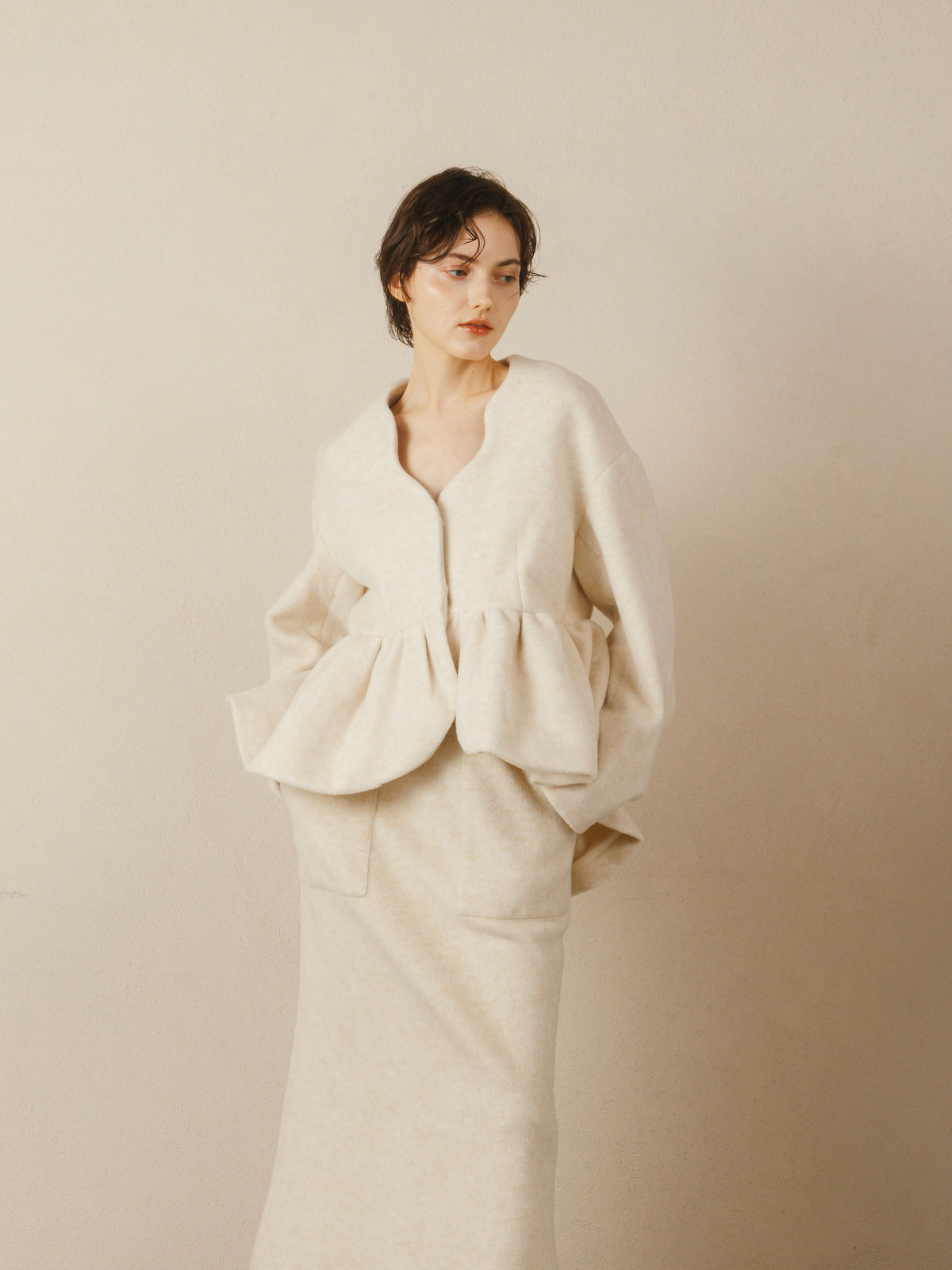 Nuance Collar Short Coat