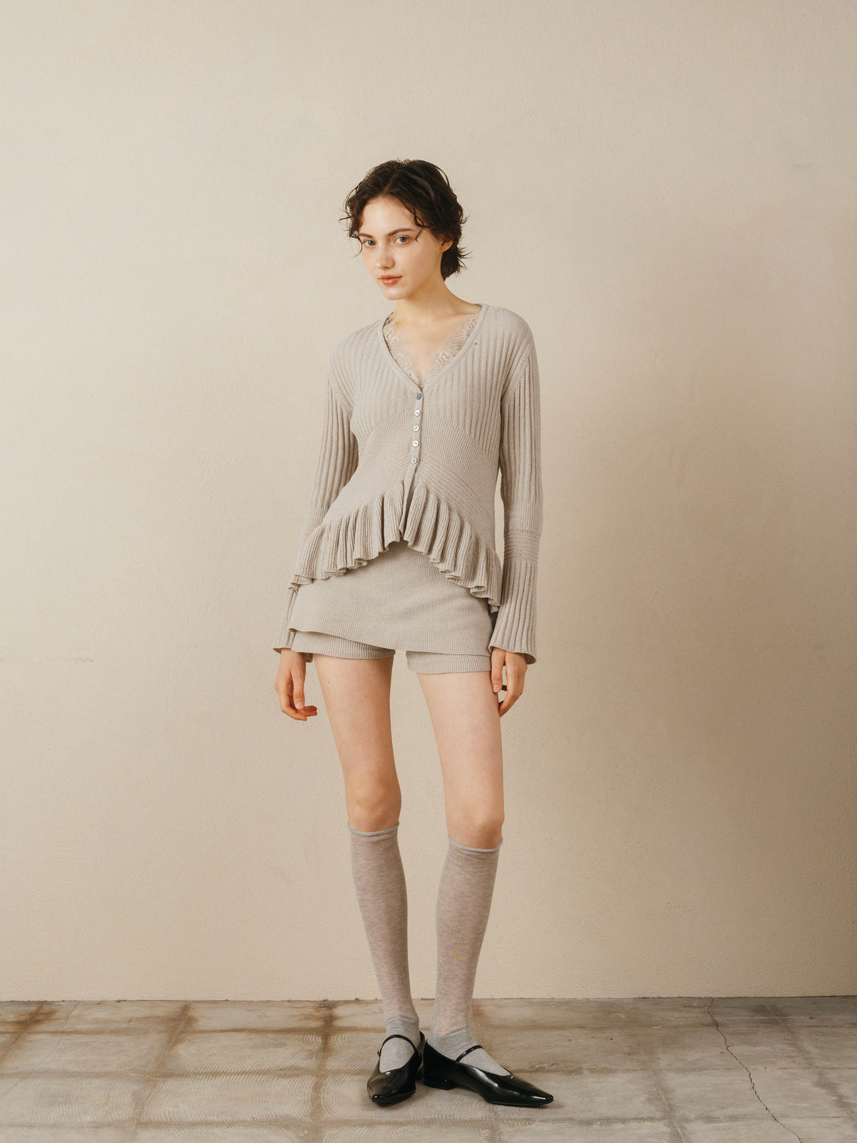 Layered Chenille Short Pants