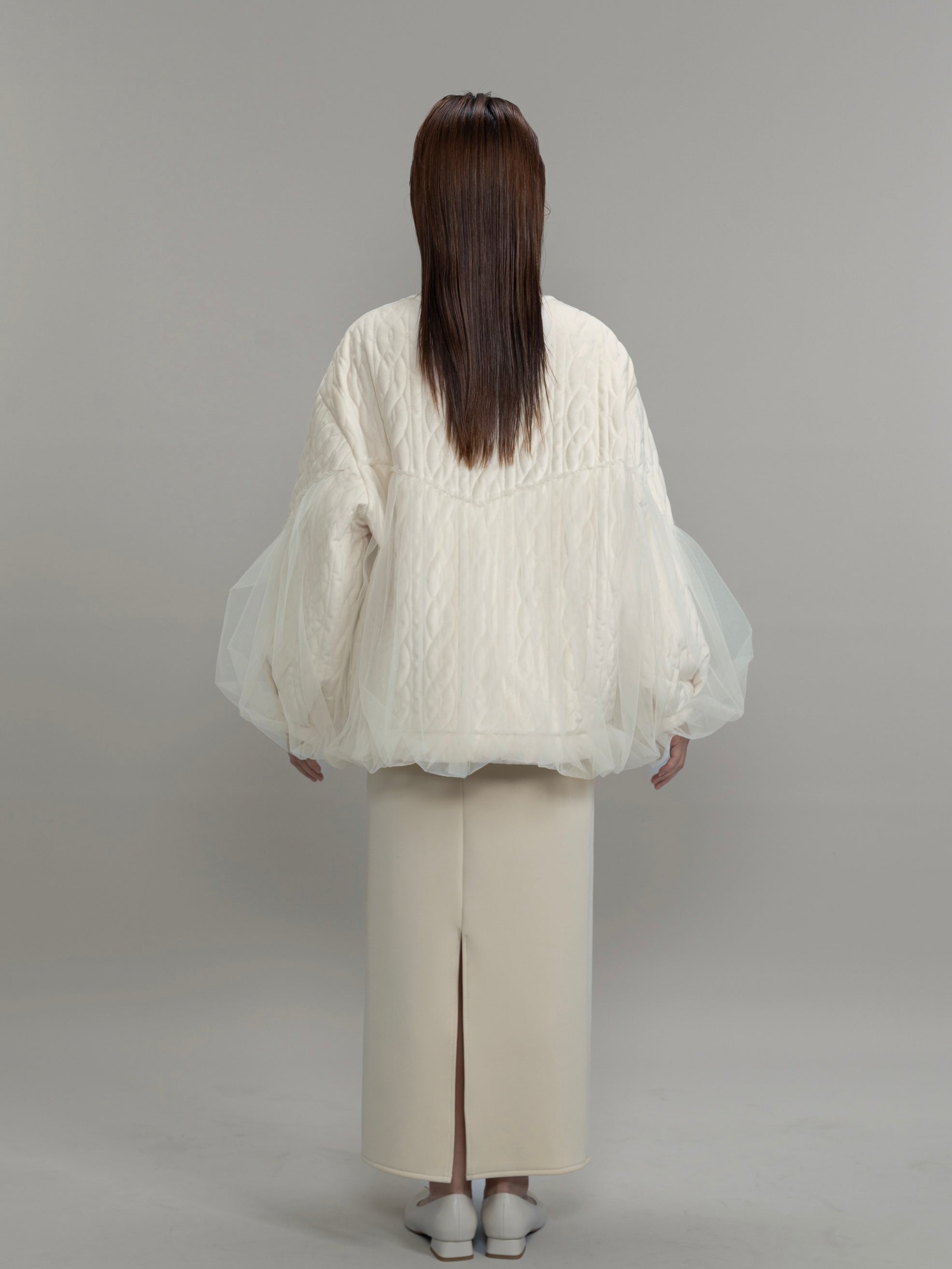 nuance quilting tulle outer / ivory