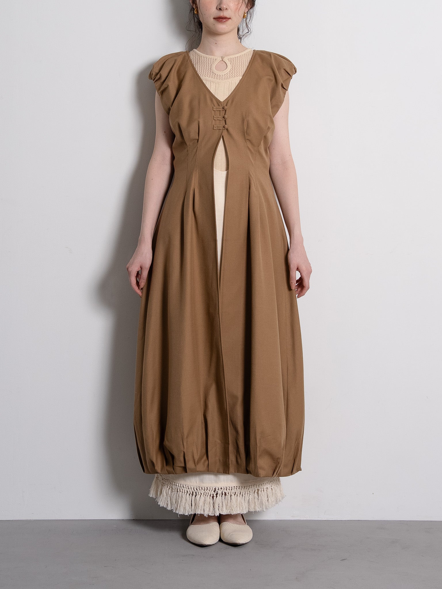 balloon loop gilet / brown