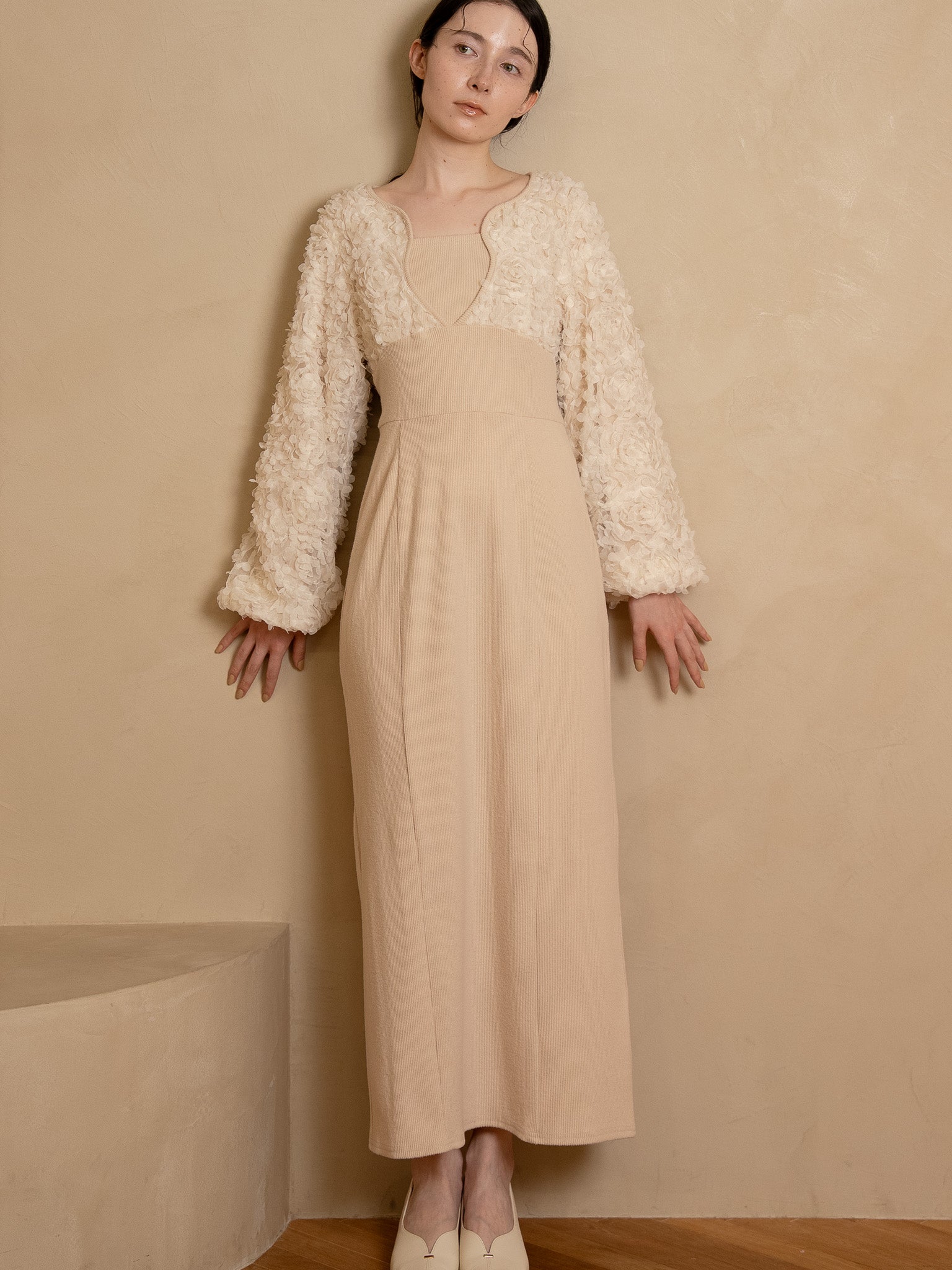 トップス euw wave design knit tank-top / ivory wave design knit tank-top / ivory