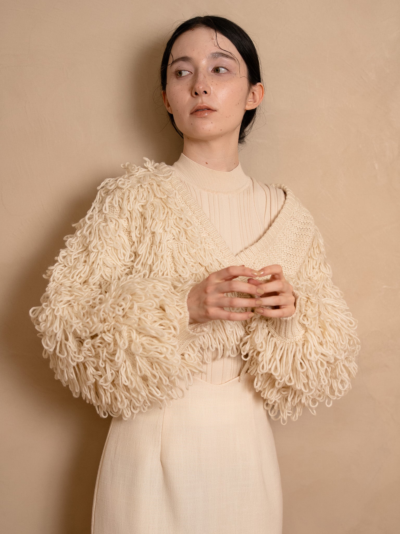 loop knit cardigan