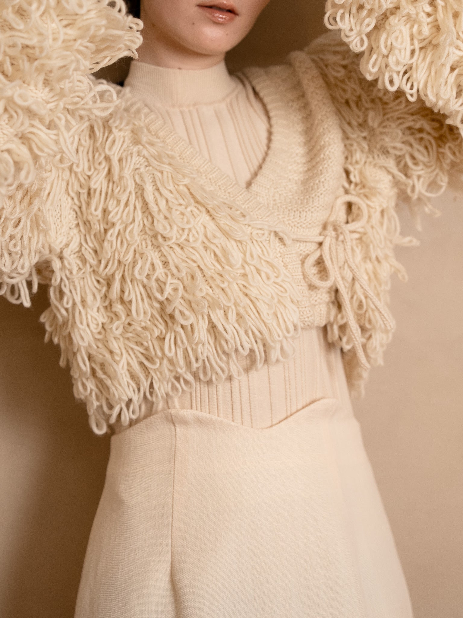 loop knit cardigan