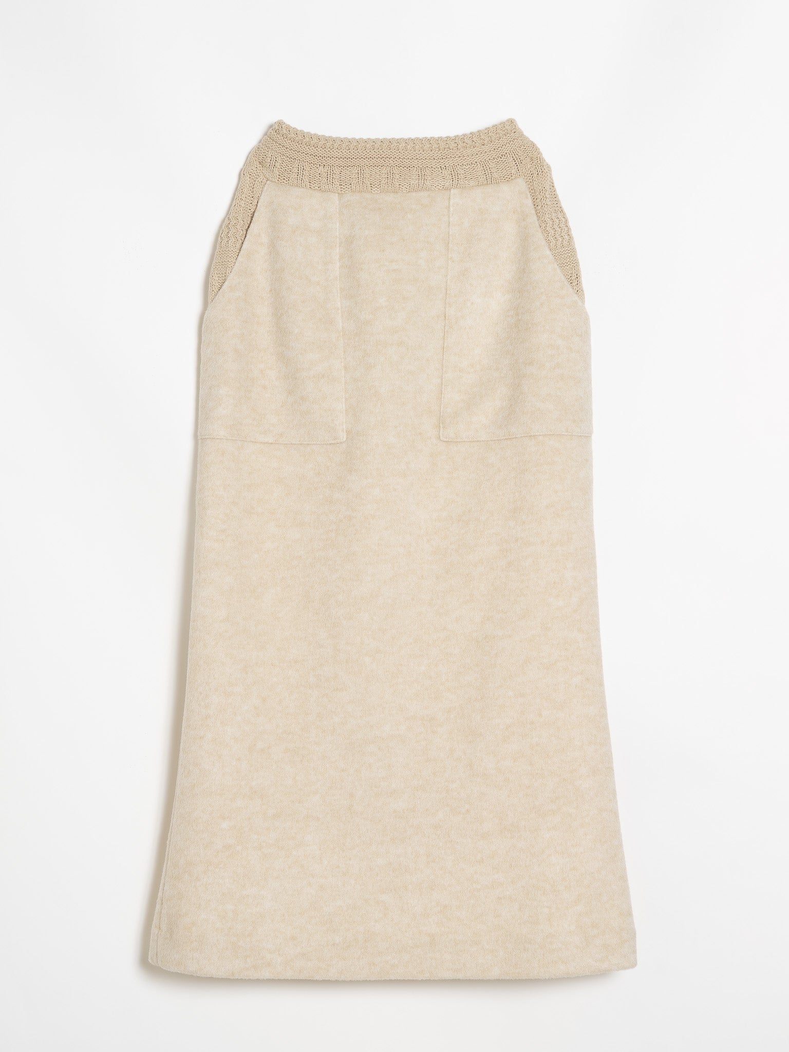 WAVE DESIGN KNIT TANK-TOP / IVORY