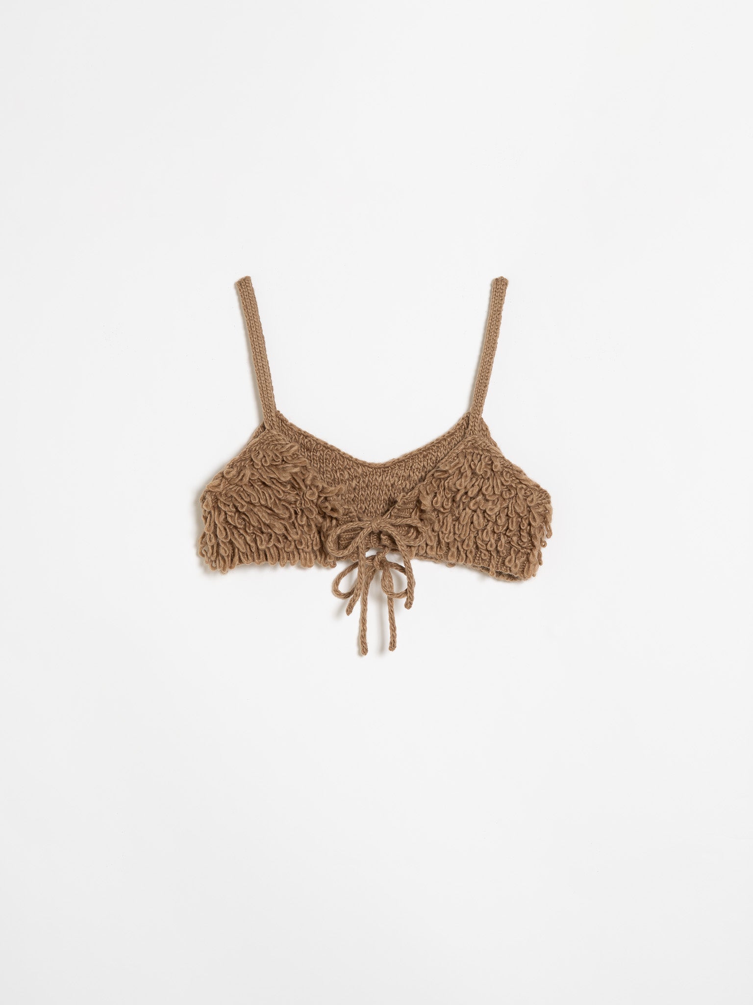 トップス euw rattan design knit bustier set ivory loop knit bustier | euw