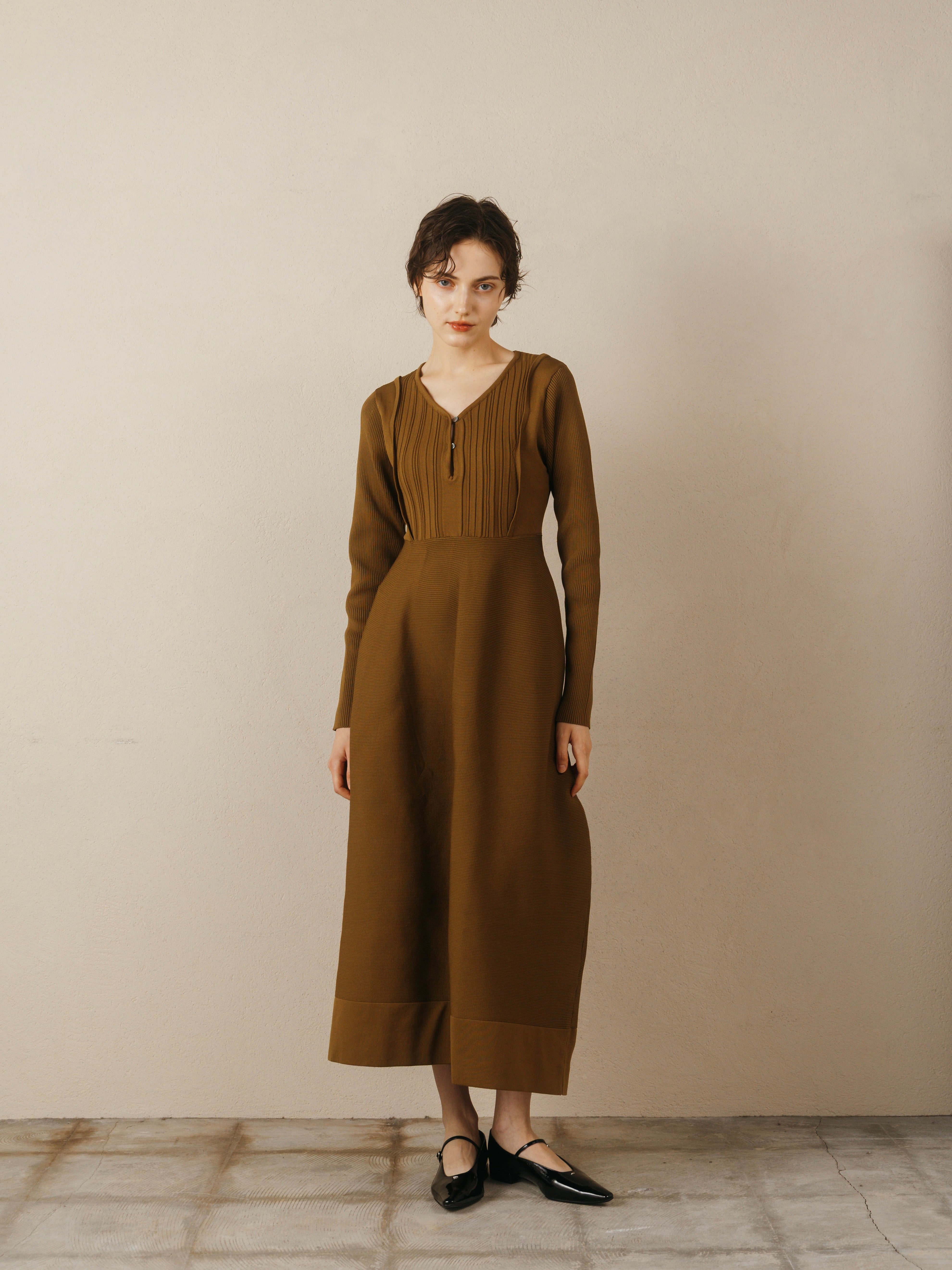 Wave Design Knit Dress