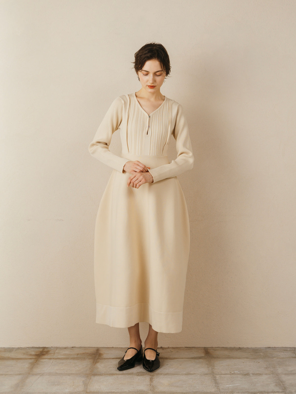 Wave Design Knit Dress