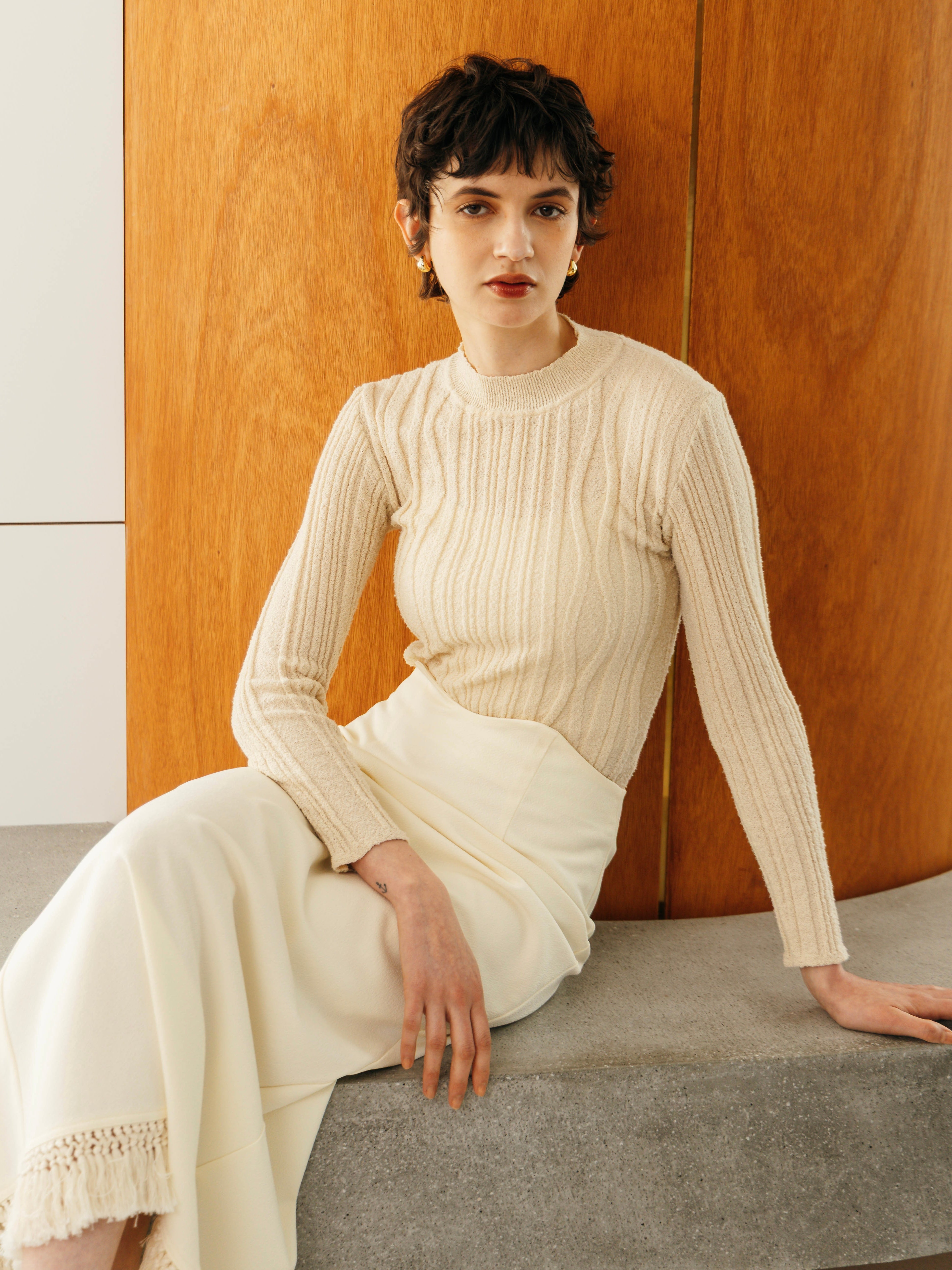 Nuance Square Knit Tank-Top