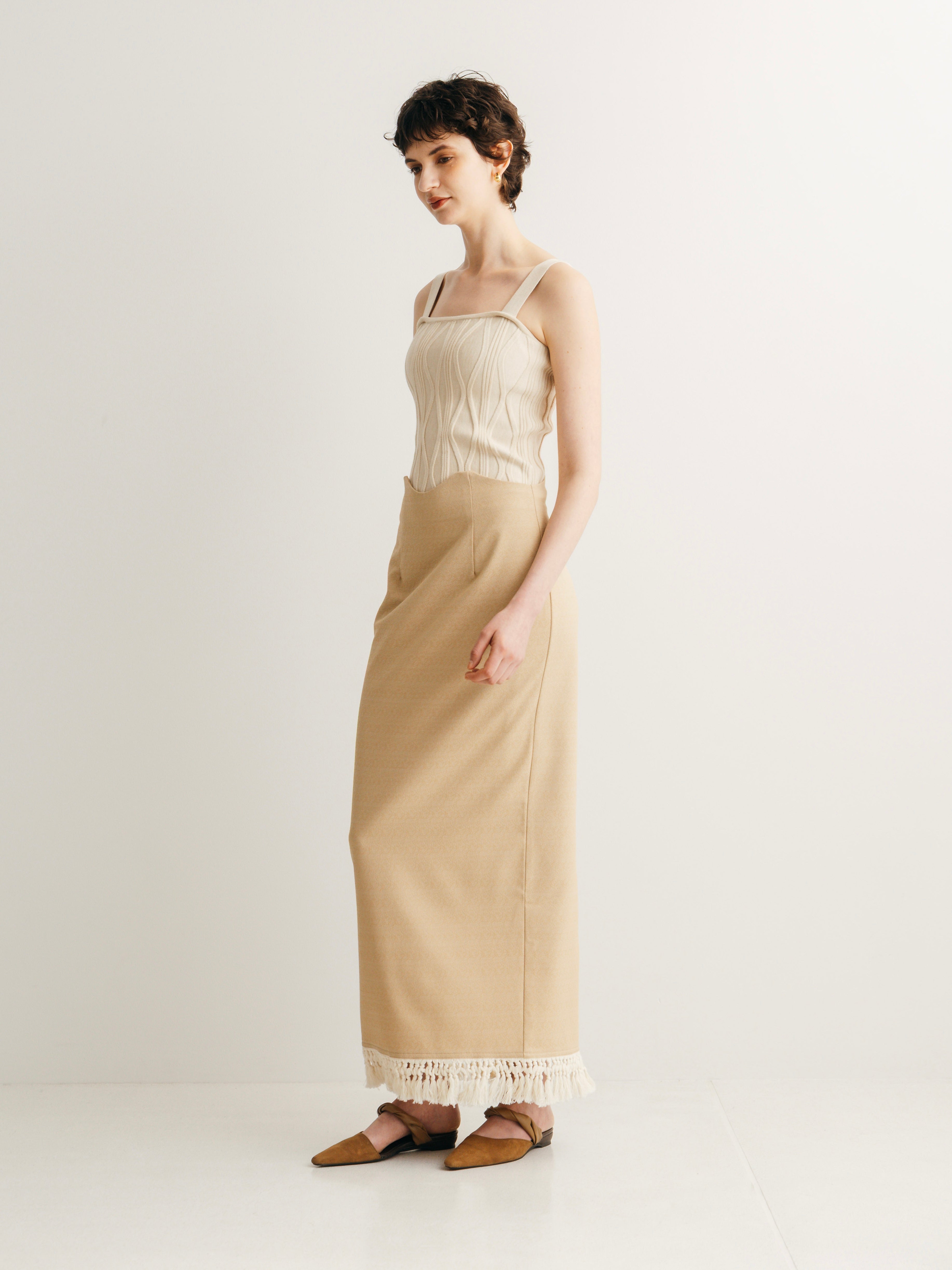 Fringe High Waist Skirt