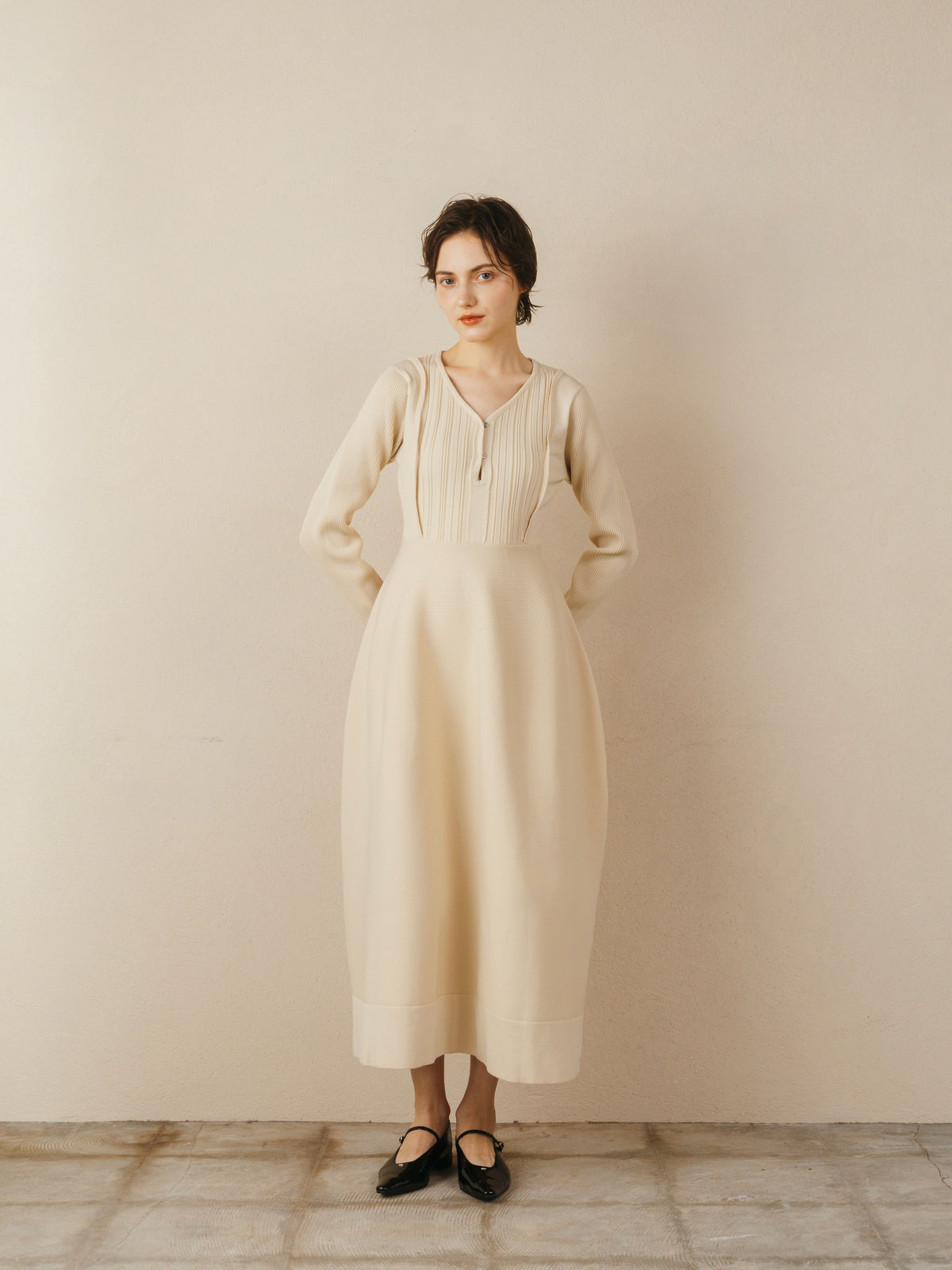Wave Design Knit Dress