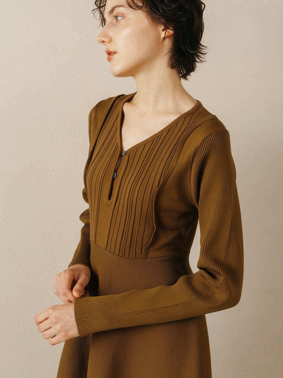 Wave Design Knit Dress