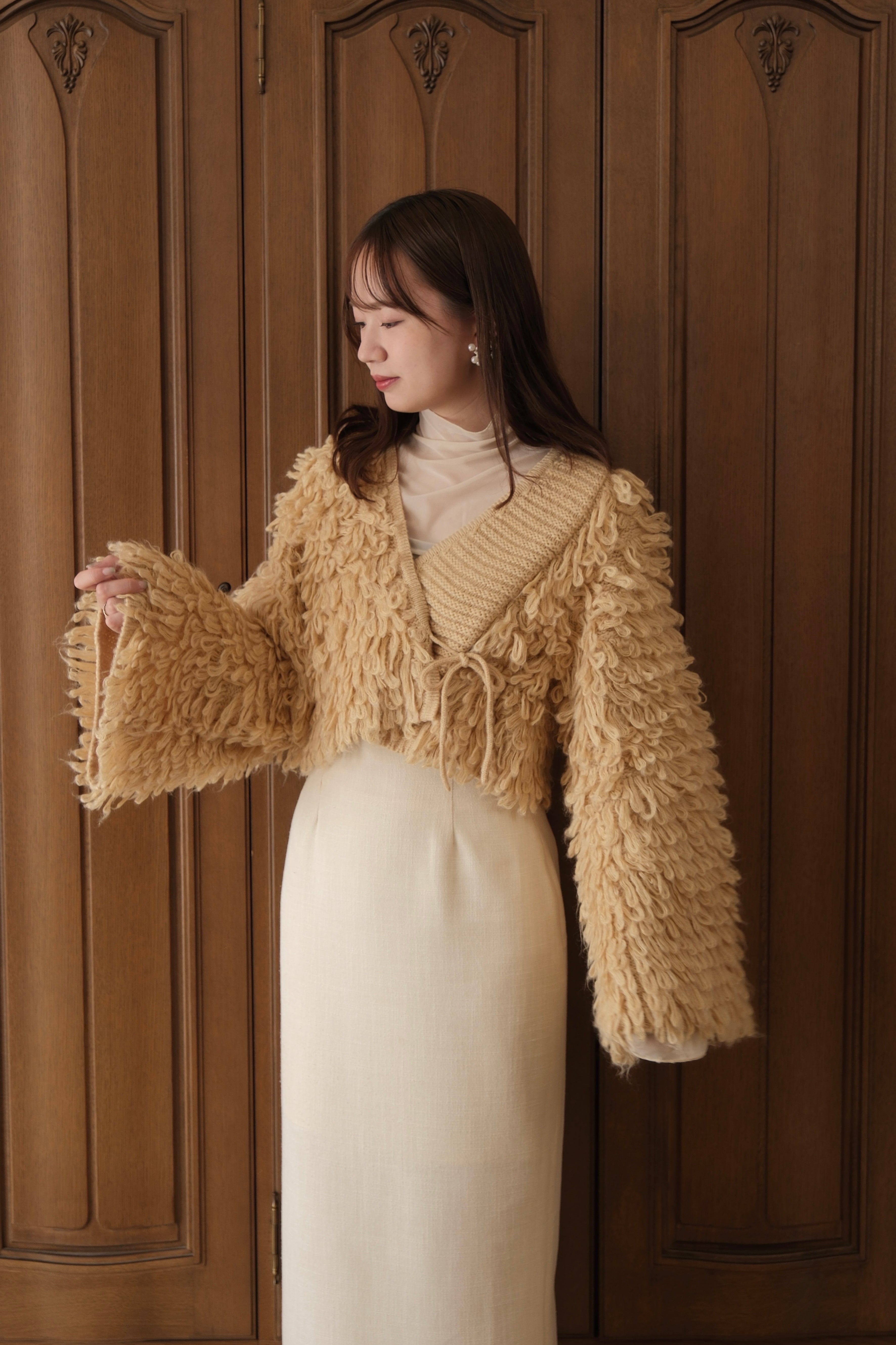 loop knit cardigan