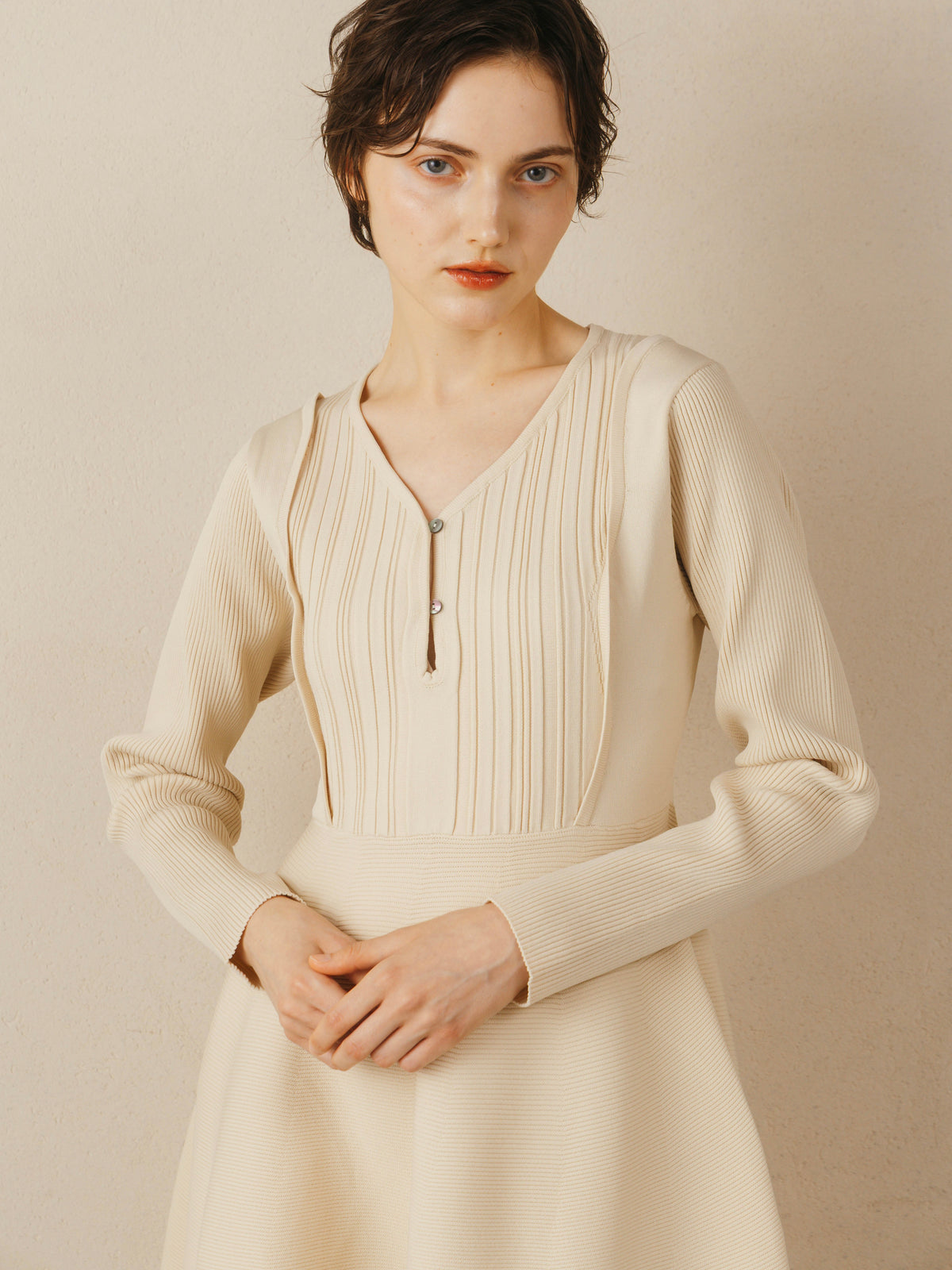 Wave Design Knit Dress