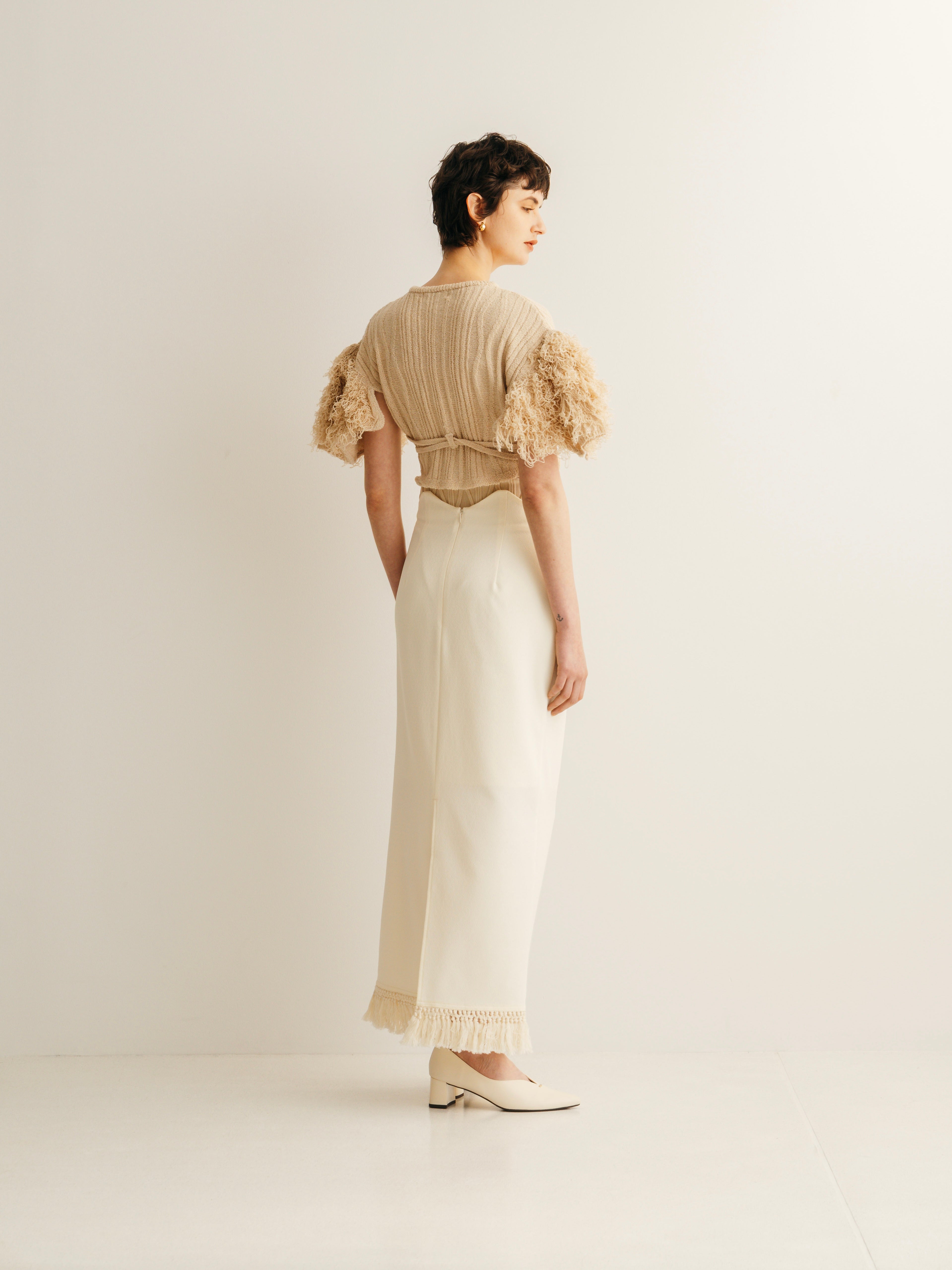 Fringe High Waist Skirt | euw