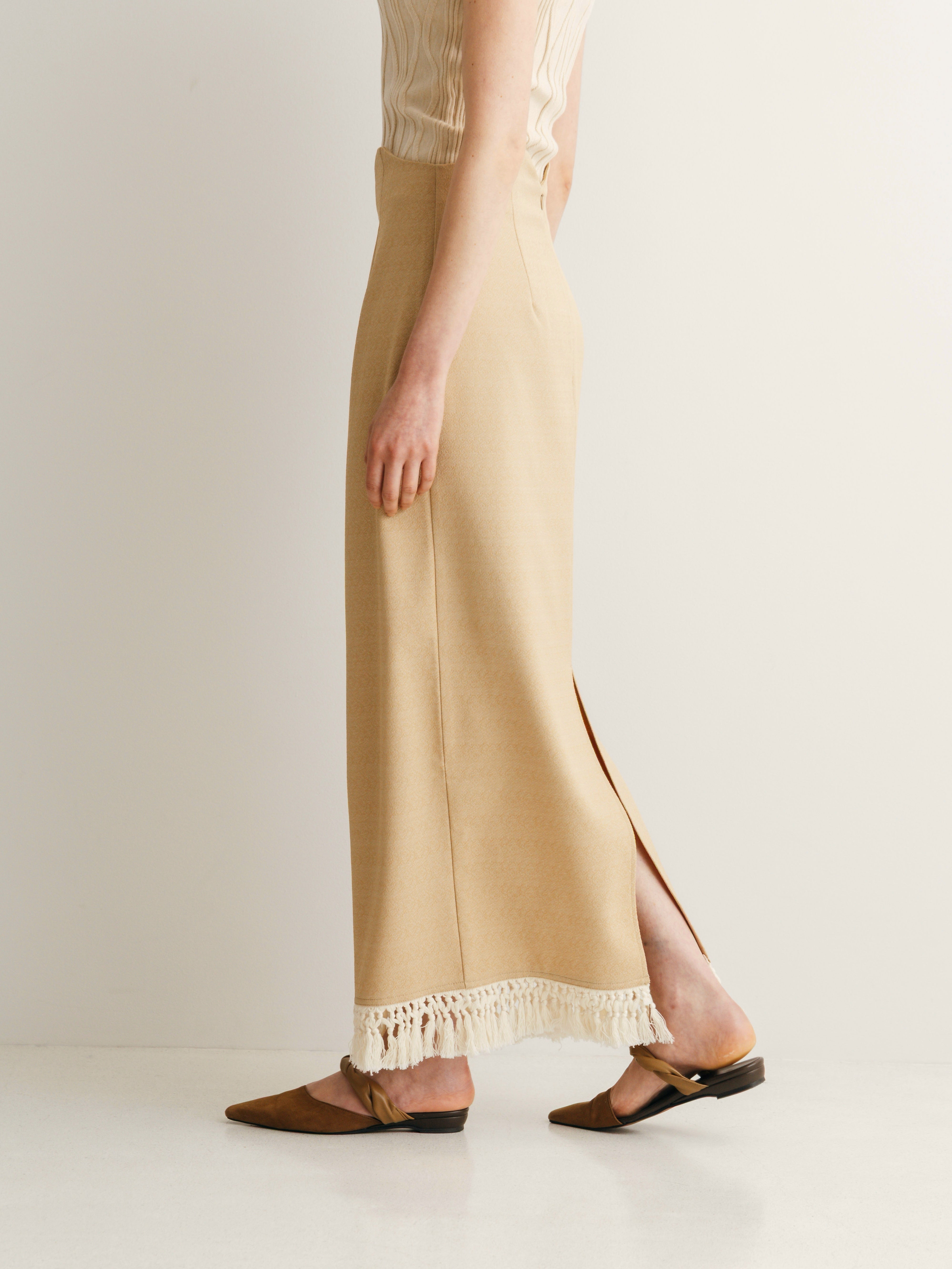 Fringe High Waist Skirt