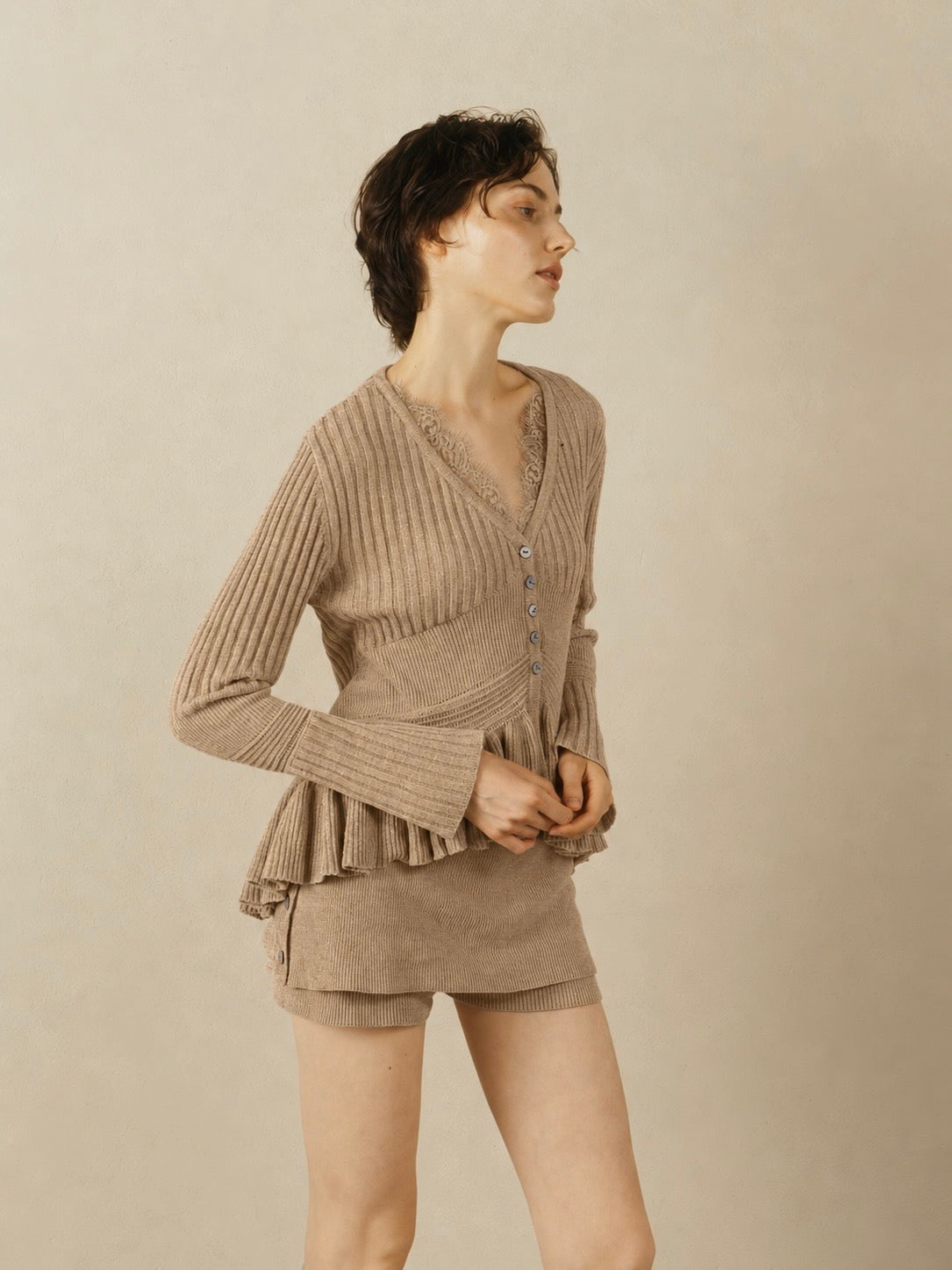 Layered Chenille Short Pants