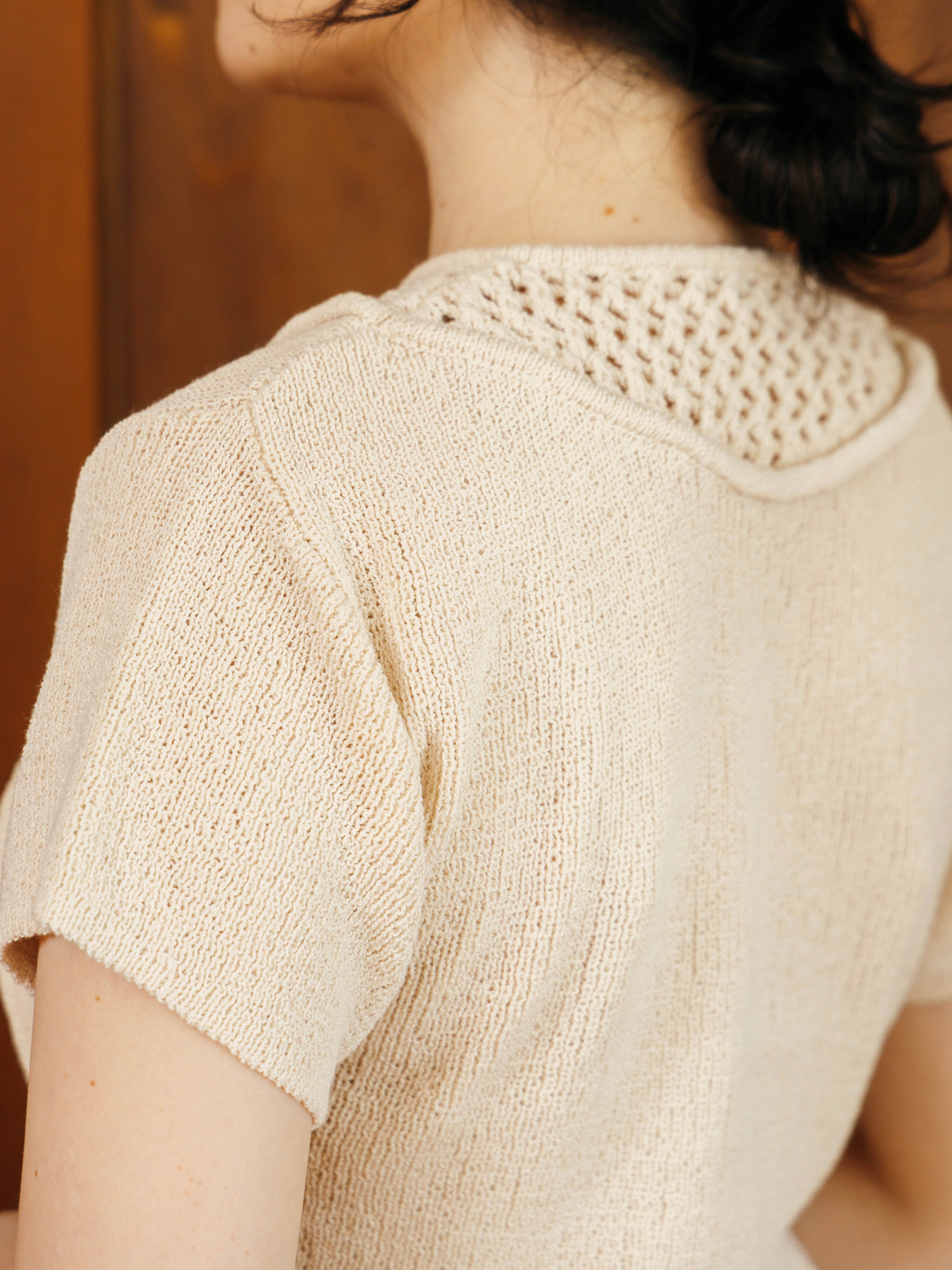 Wave Design Knit Top