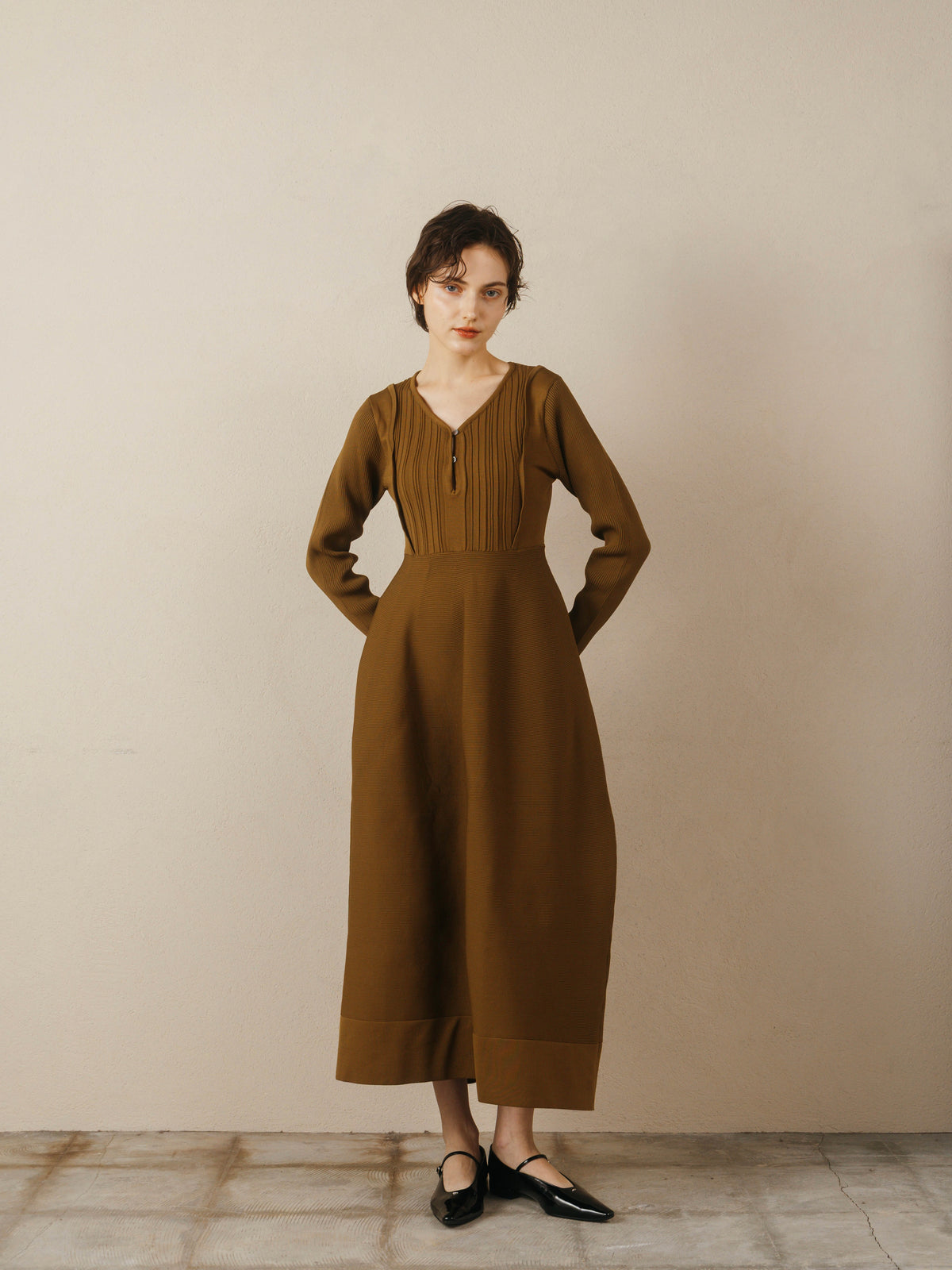 Wave Design Knit Dress