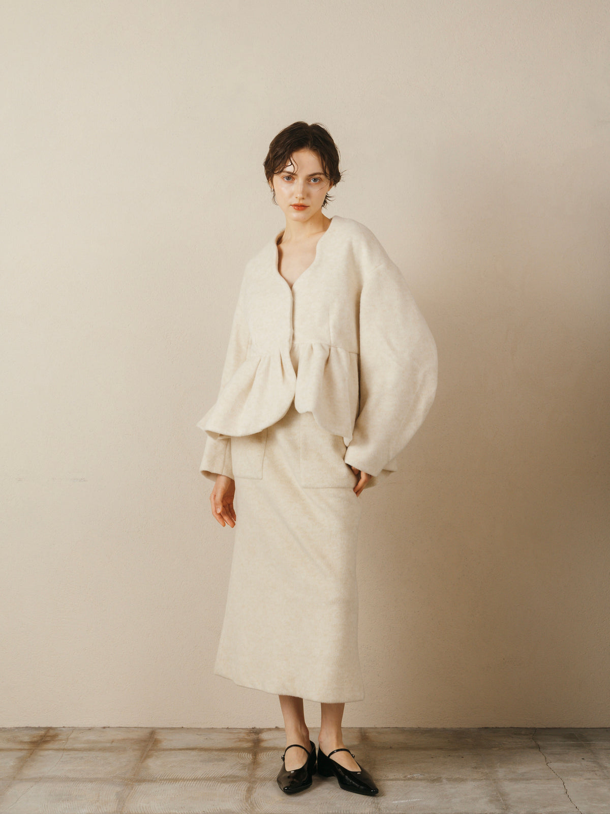 Nuance Collar Short Coat