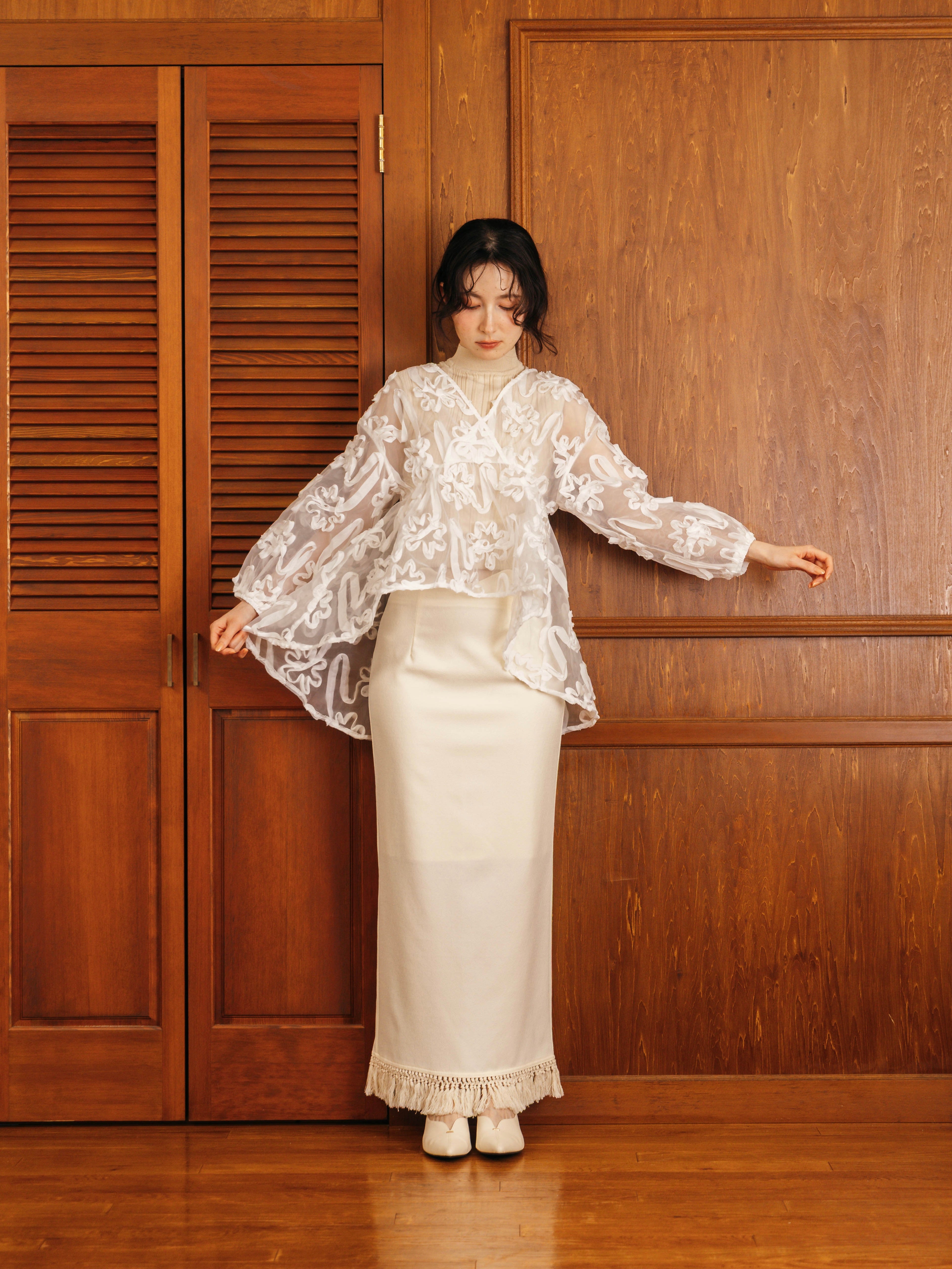 Flower Sheer Blouse