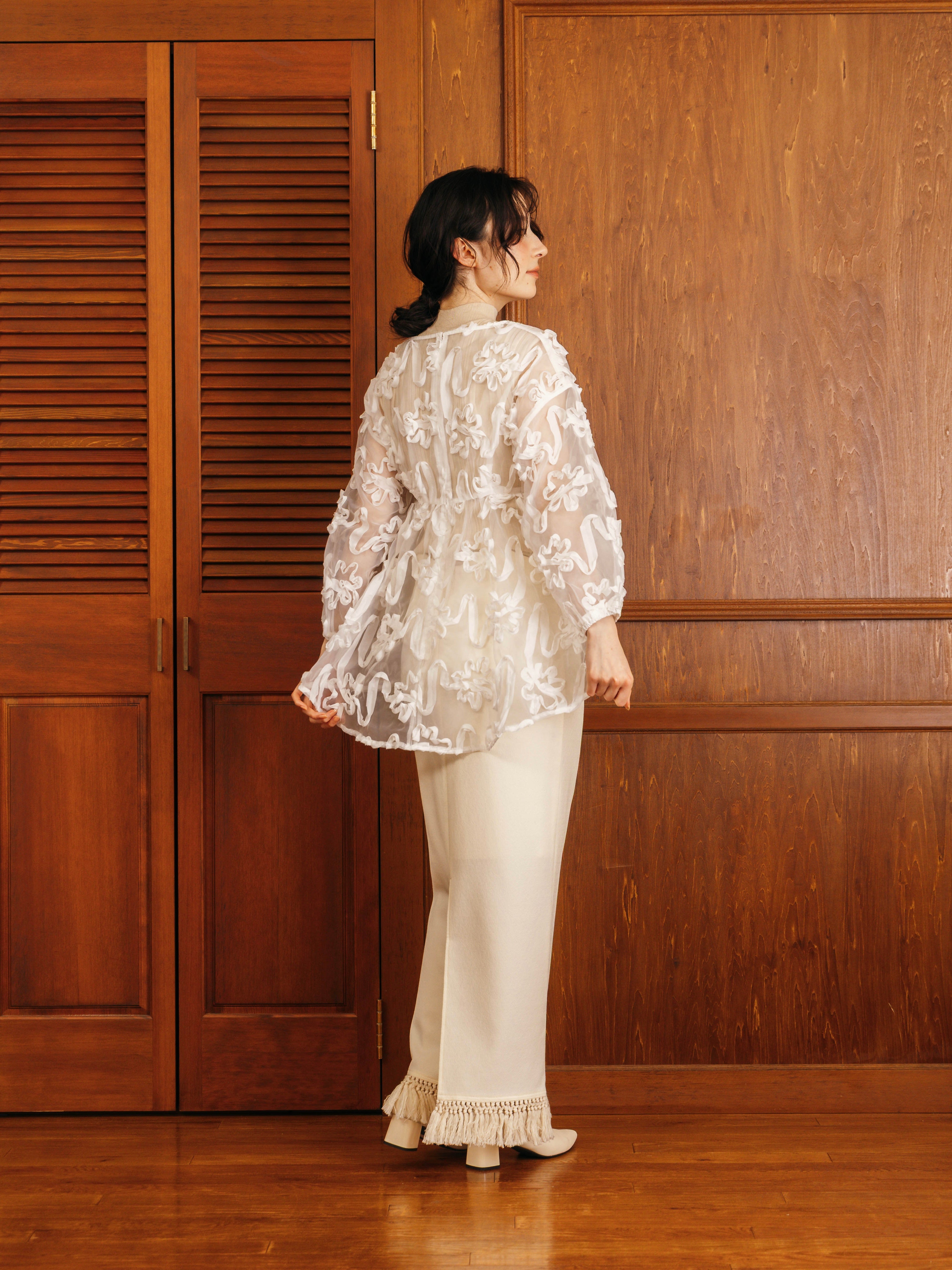 Flower Sheer Blouse