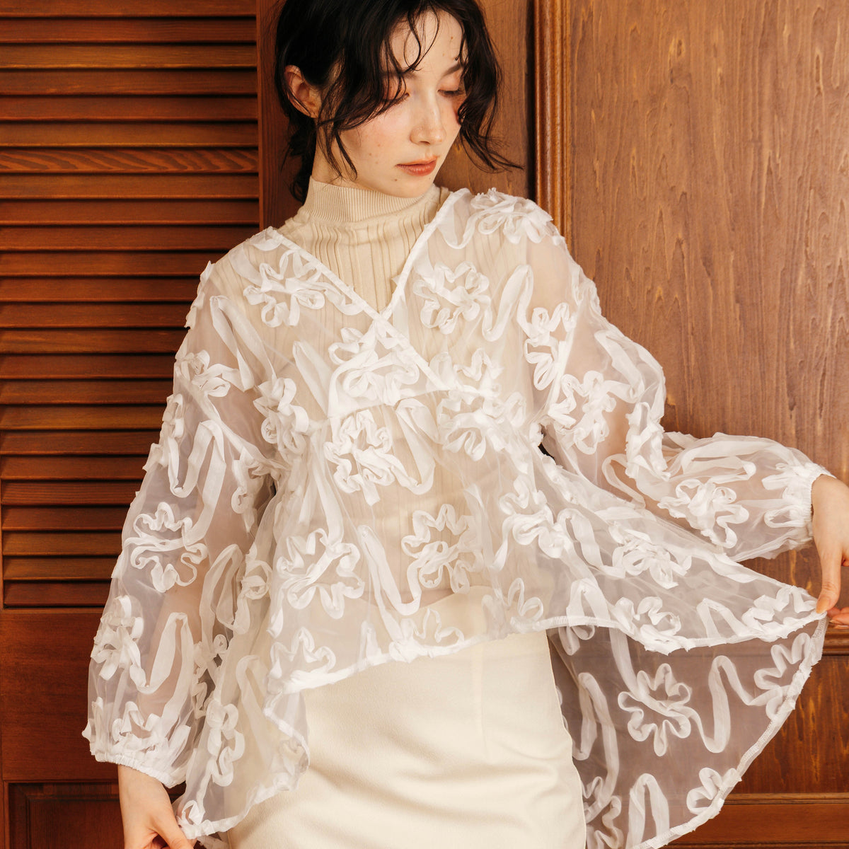 Flower Sheer Blouse | euw
