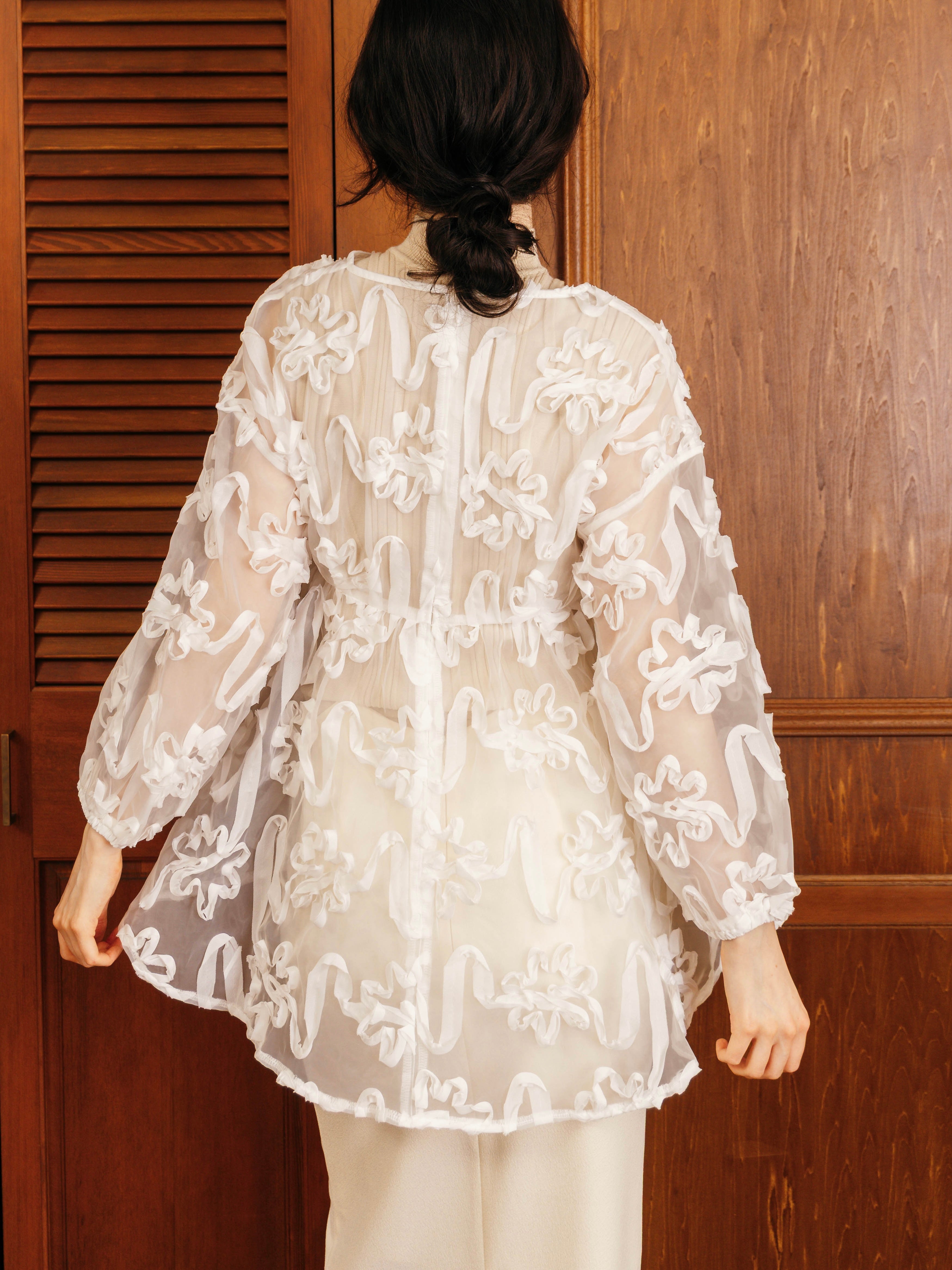 Flower Sheer Blouse