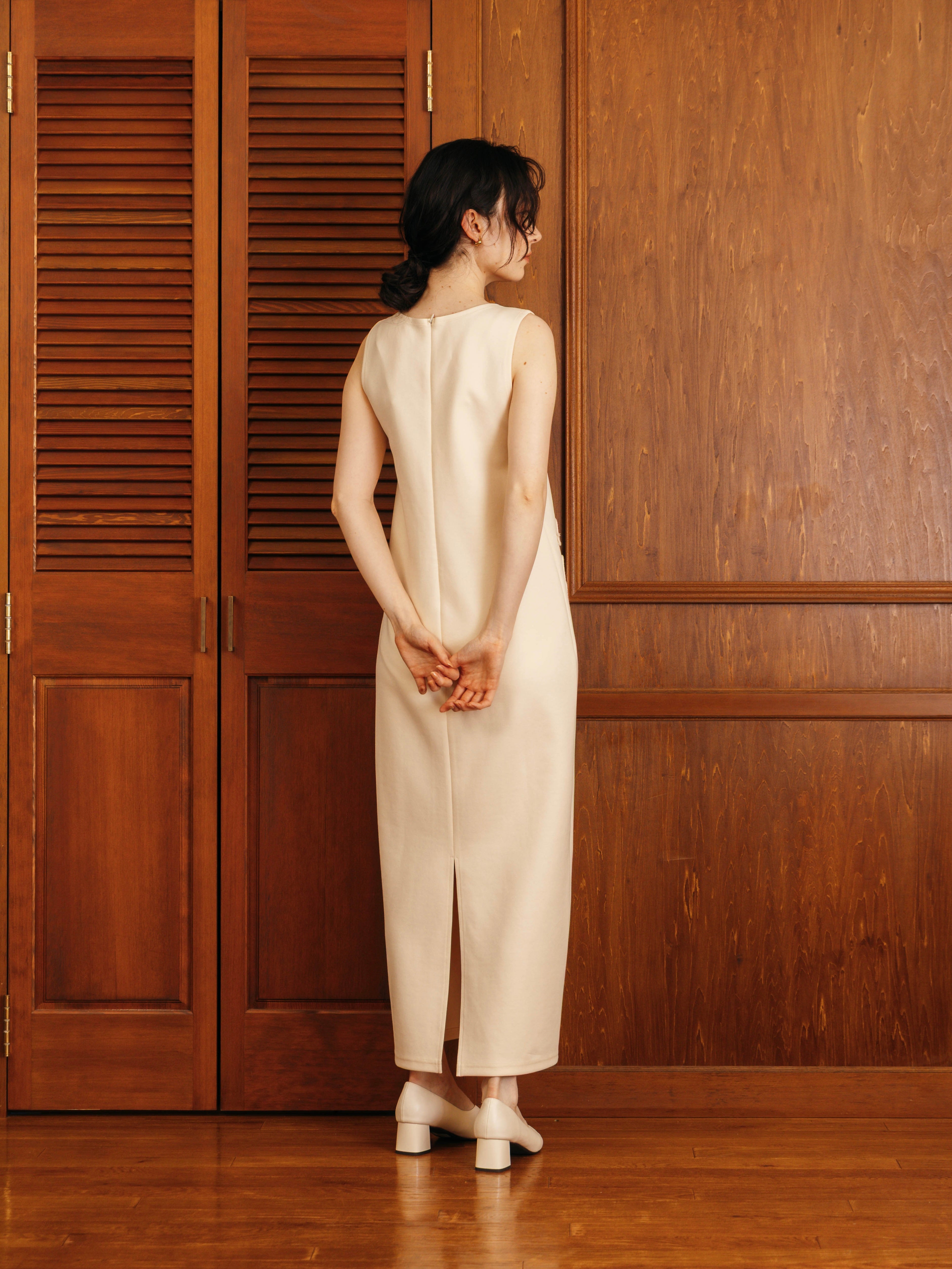 Code Motif Sleeveless One-Piece