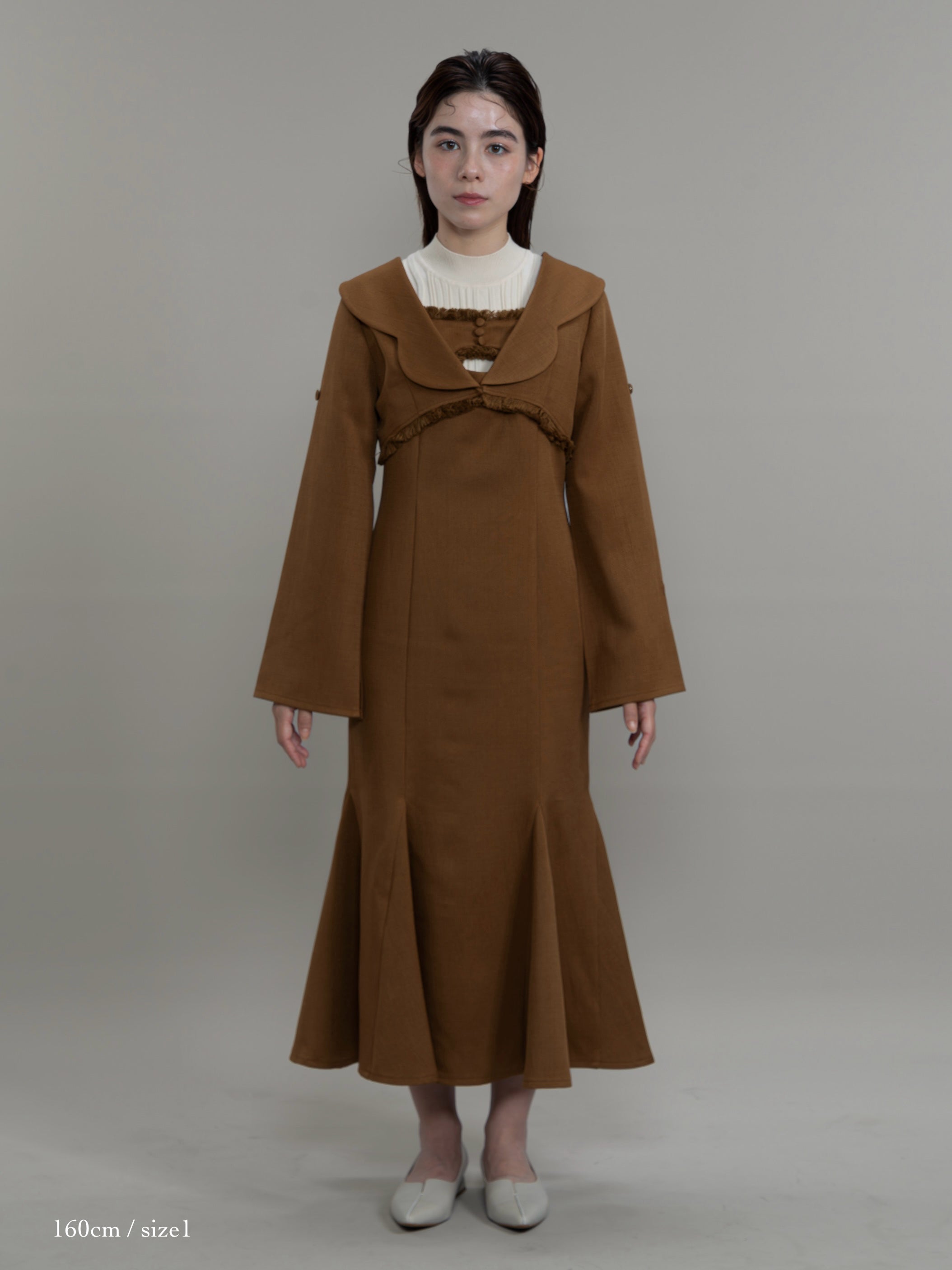 jacket  set up one-piece / brown